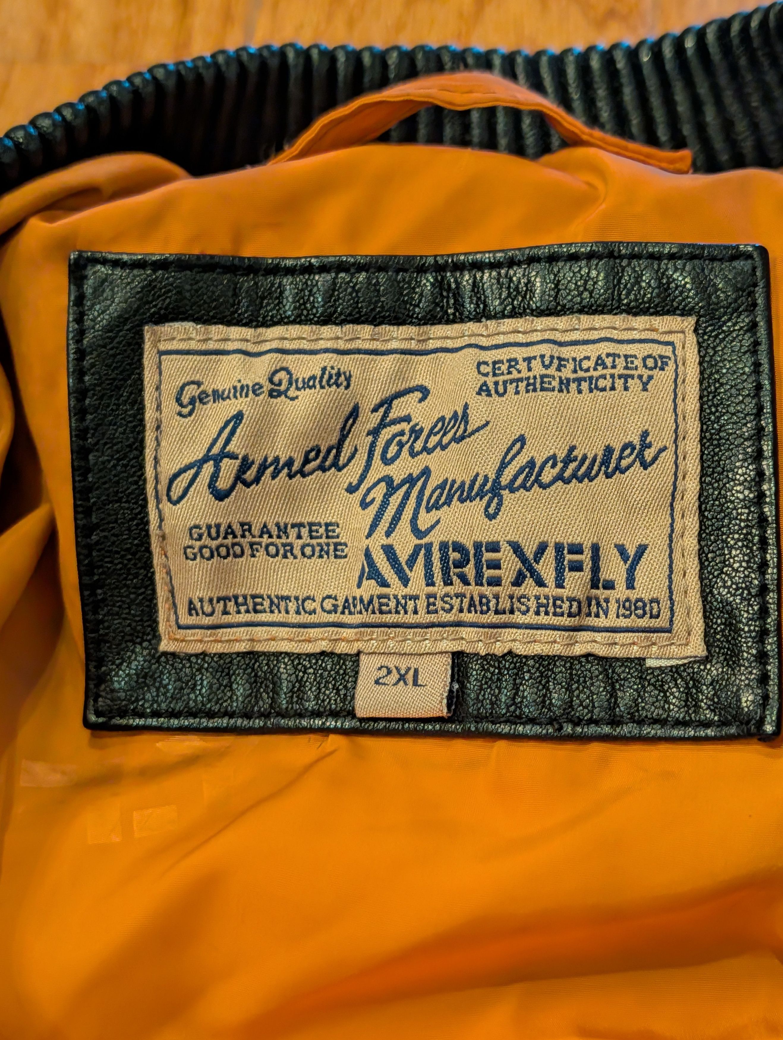 Avirex Vintage 2010 Avirex Fly Armed Force A1702 Leather Jacket Size US XXL / EU 58 / 5 - 3 Thumbnail