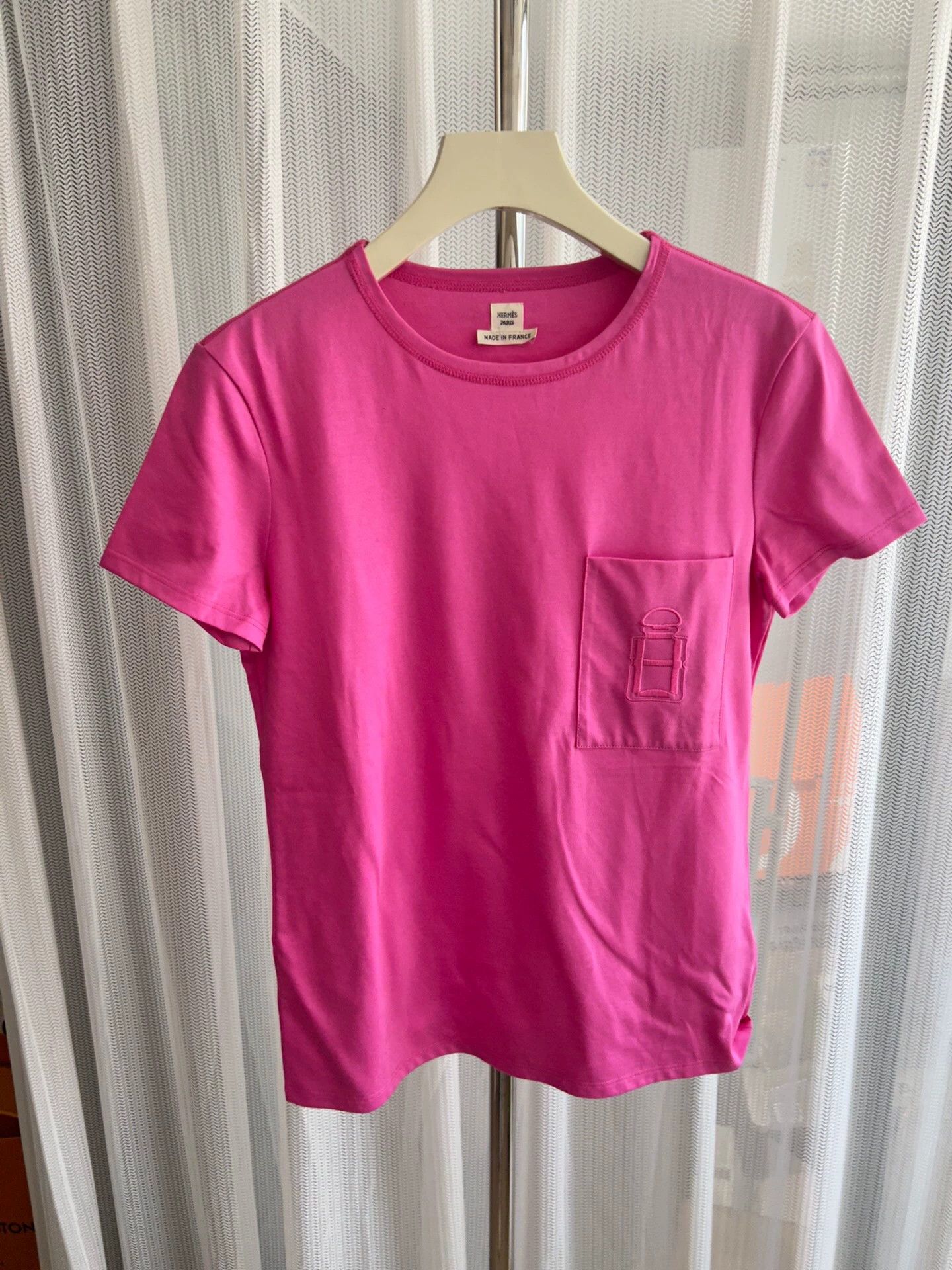 Hermes Hermès Pocket H Embroidery Short Sleeve Tee 34 Size XS / US 0-2 / IT 36-38 - 1 Thumbnail