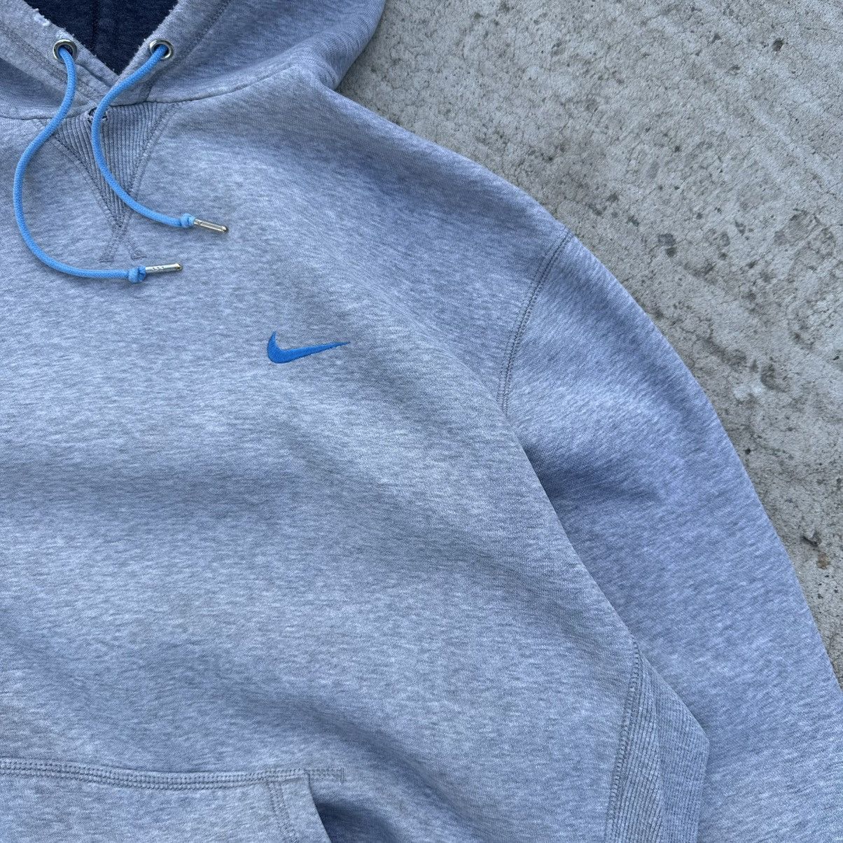 Nike VTG Nike Hoodie Blue Swoosh Size XXL Y2K 00s Grunge Crazy Size US XXL / EU 58 / 5 - 6 Thumbnail