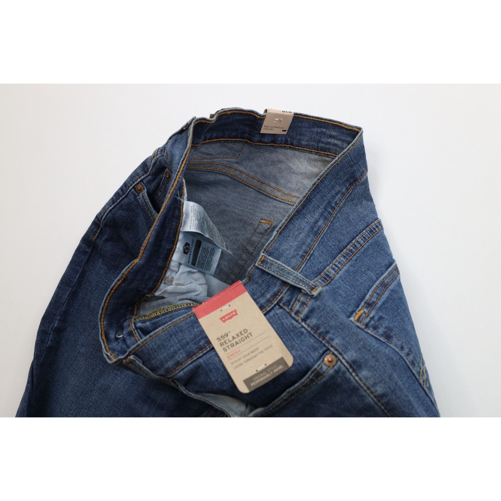 Levi's New Levis 559 Stretch Relaxed Straight Leg Denim Jeans Size US 33 - 8 Thumbnail