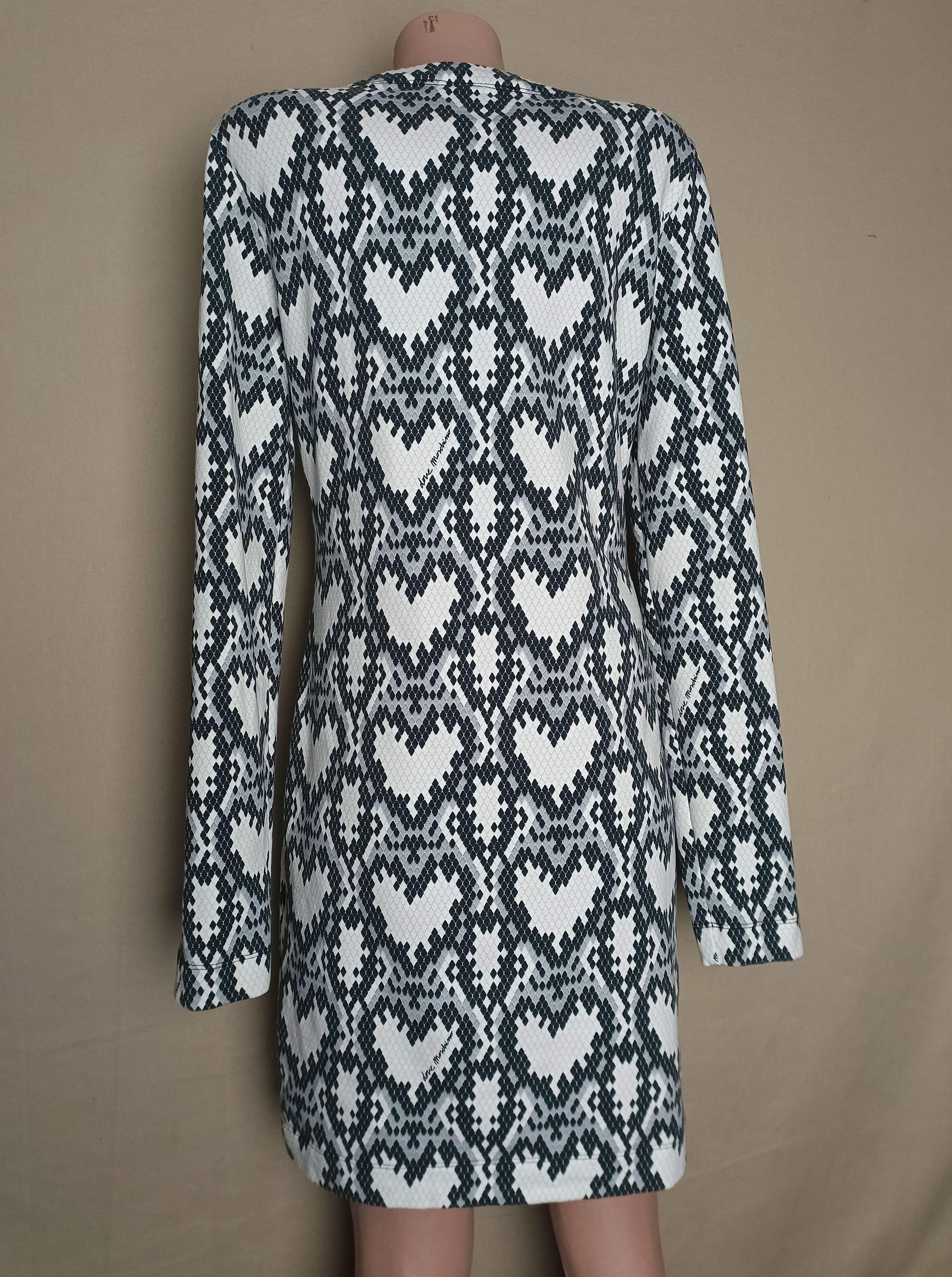 Love Moschino × Moschino Love Moschino Multi Heart Print Cotton Dress US6 IT42 Size M / US 6-8 / IT 42-44 - 7 Thumbnail