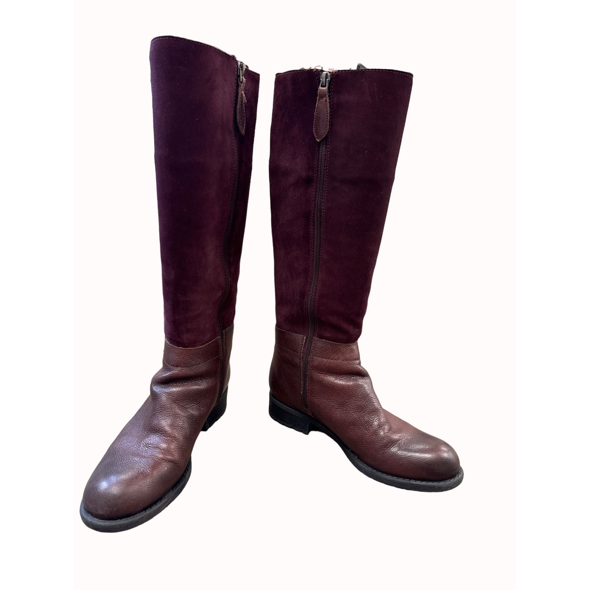 Franco Sarto Franco Sarto L Pacer womens red leather brown riding boots s Size US 7 / IT 37 - 1 Thumbnail