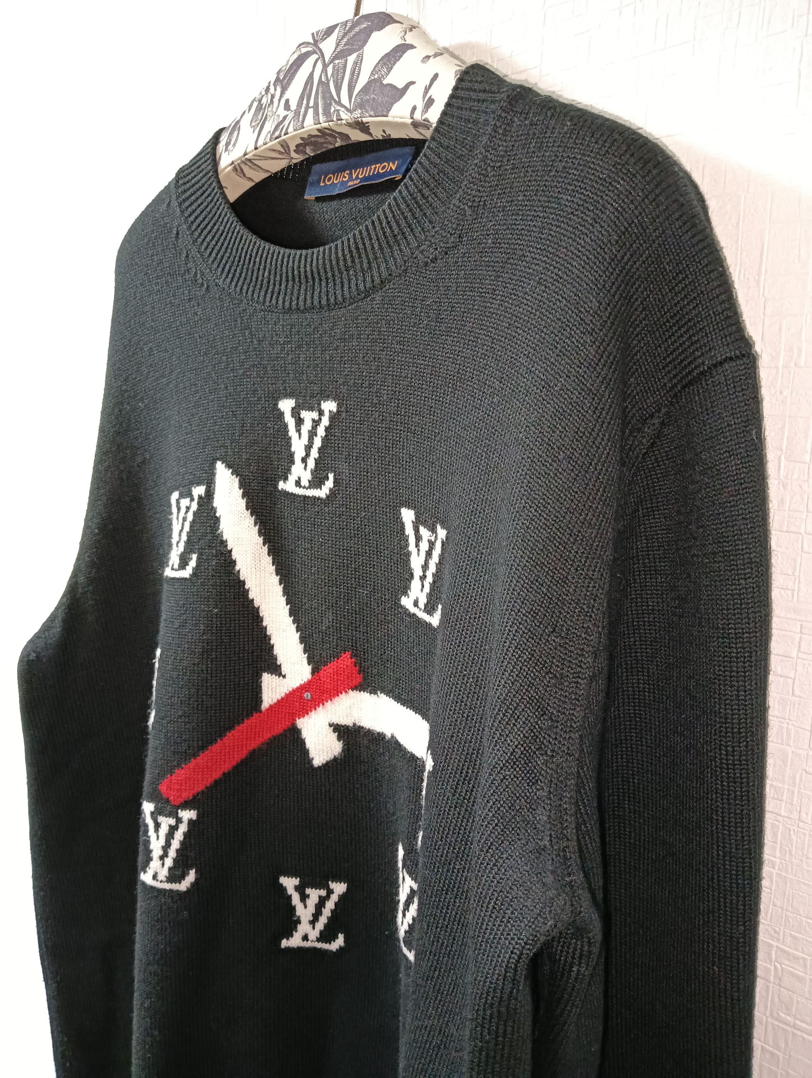 Louis Vuitton Intarsia Clock Logo Sweater Size US L / EU 52-54 / 3 - 3 Thumbnail