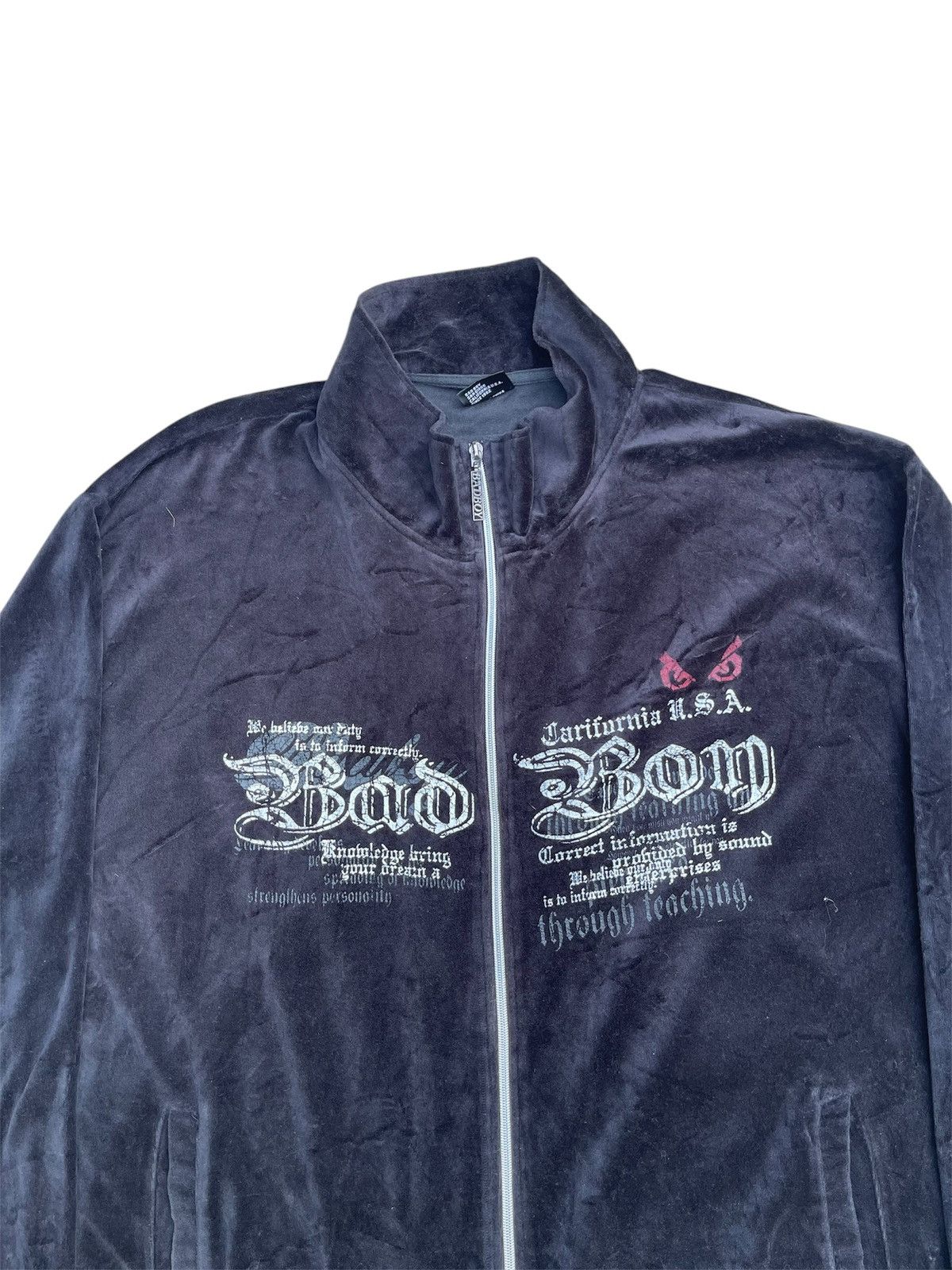 Japanese Brand × Vintage Bad Boy California USA Spellout Zipper Sweater Size US XL / EU 56 / 4 - 3 Thumbnail