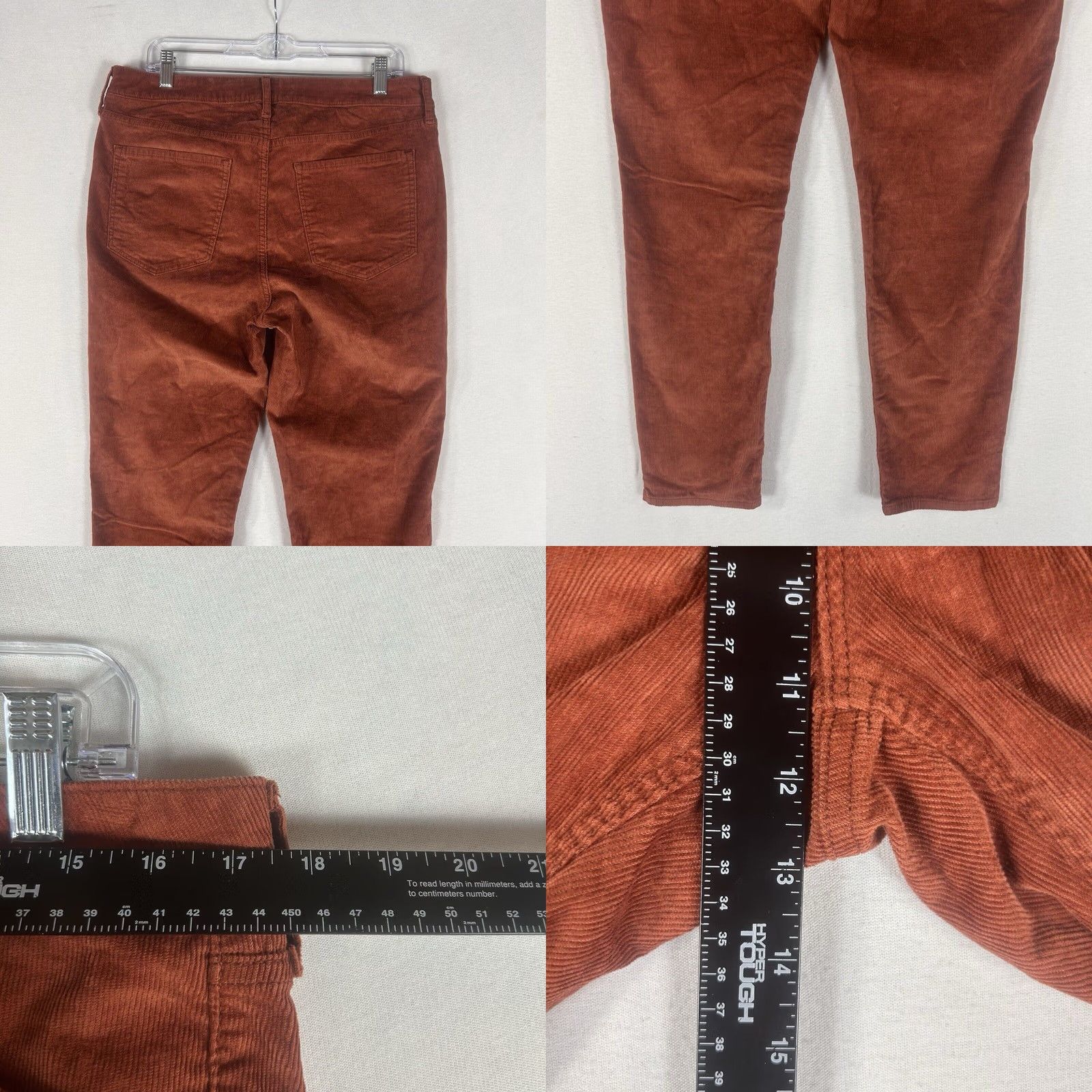 Old Navy Old Navy High Rise Rockstar Corduroy Pants 14P Petite Women Skinny Inseam 27 Orange Dress Pants Pockets Size 36" / US 14 / IT 50 - 8 Thumbnail