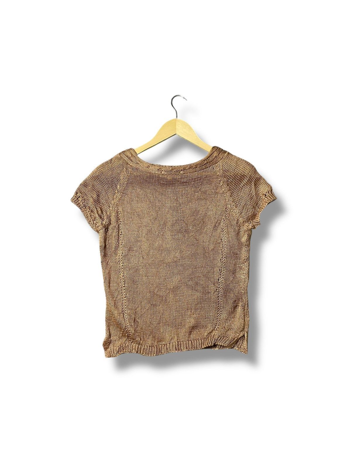 Hanae Mori × Japanese Brand × Vintage Hanae Mori Knitted Crop Top (43) Size XS / US 0-2 / IT 36-38 - 5 Thumbnail