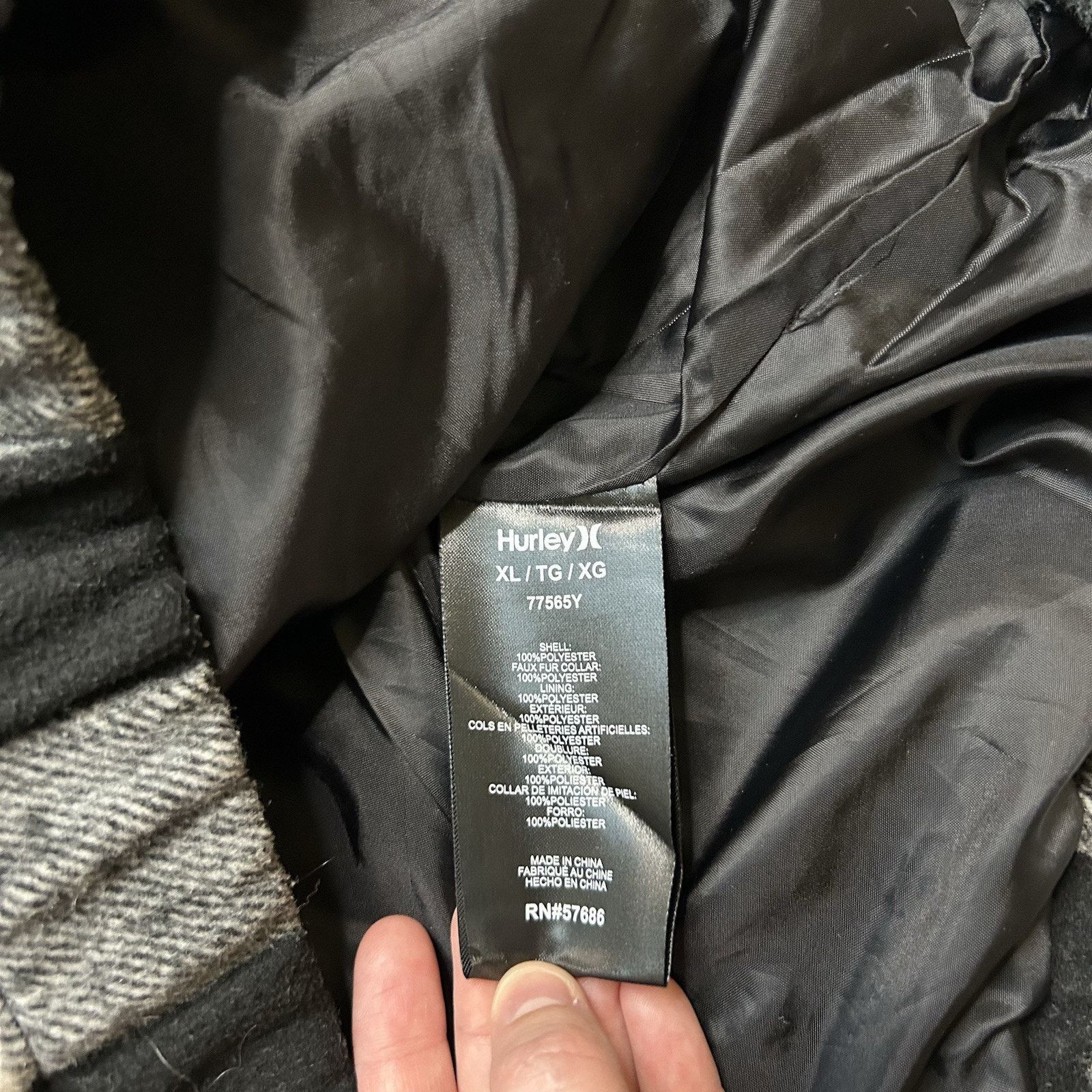 Hurley Hurley Plaid Black And White Pullover Women Coat Size XL Size L / US 10 / IT 46 - 7 Thumbnail