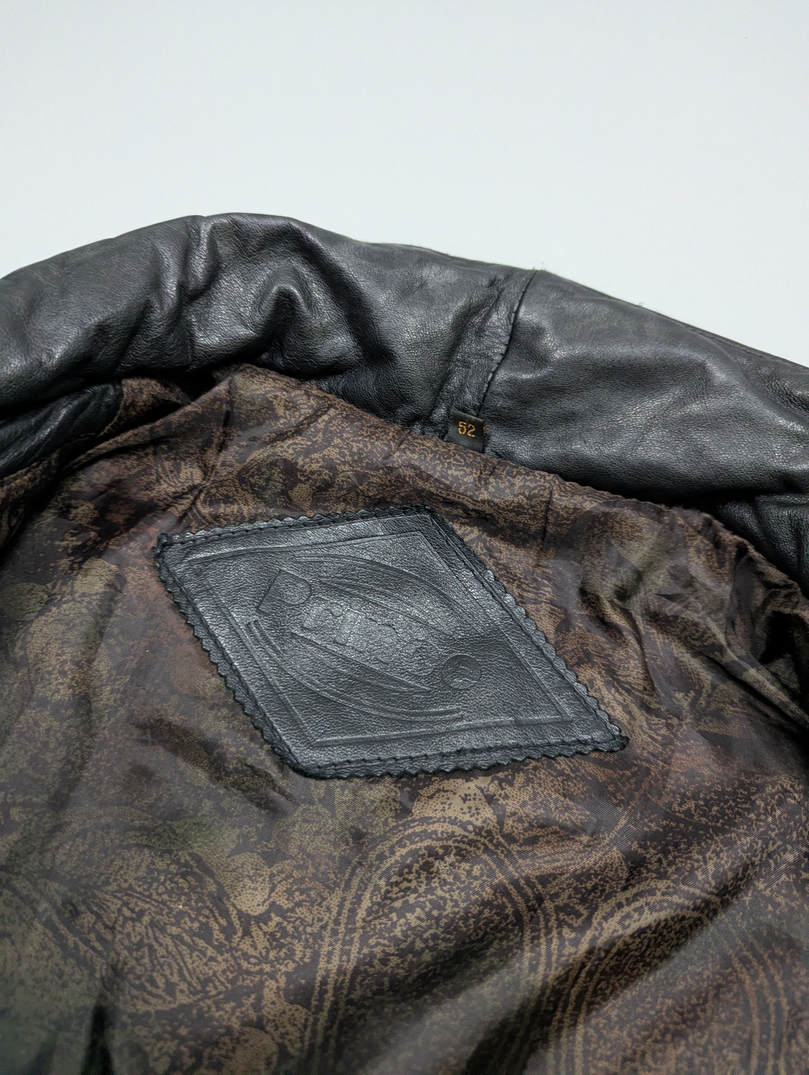 Vintage Vintage PRINCE Heavy Black Leather Multi-Pocket Jacket Size US L / EU 52-54 / 3 - 11 Thumbnail