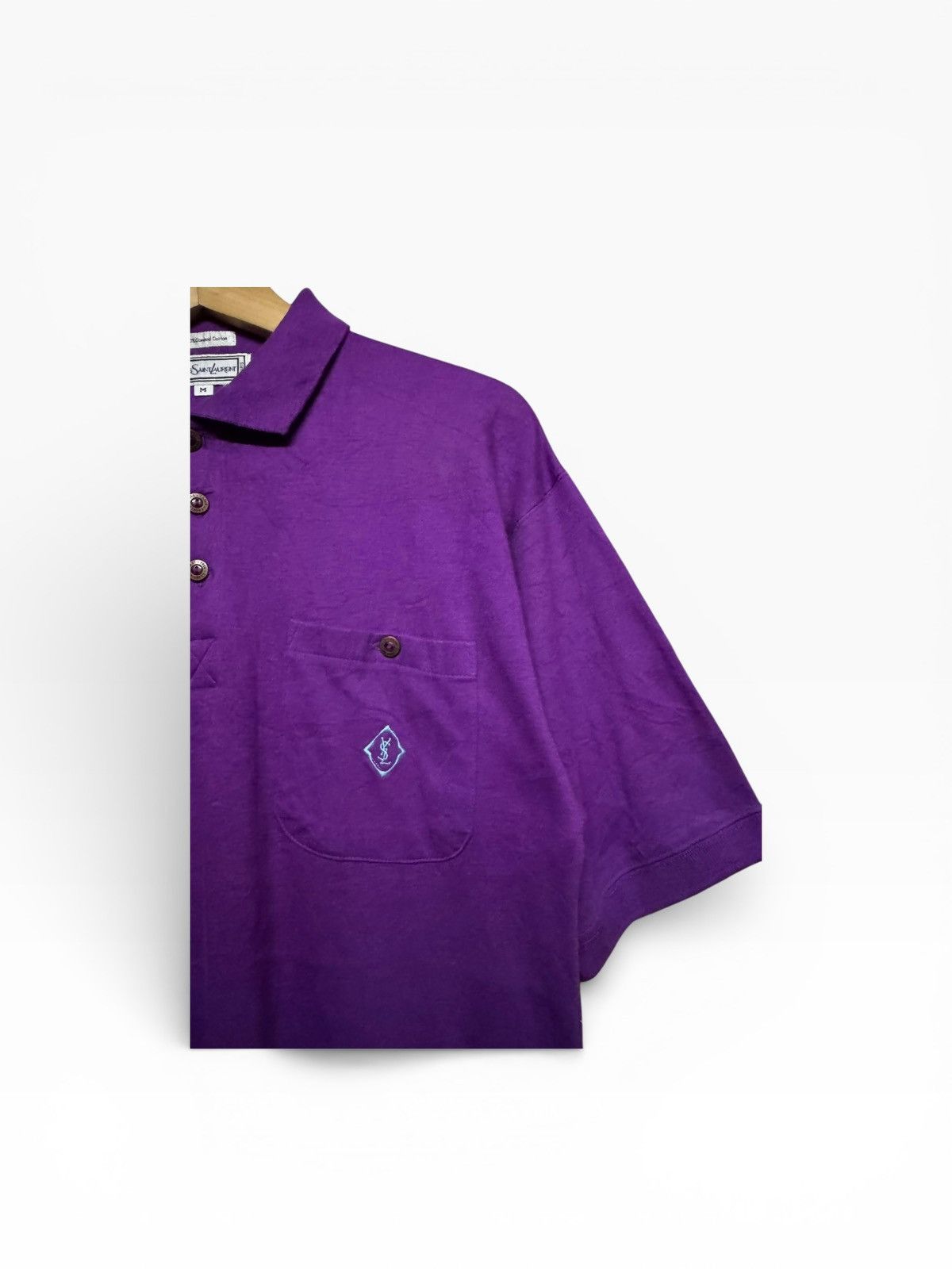 Yves Saint Laurent Vtg🔥Luxury 90’s YvesSaintLaurent Embroidery Logo Polo Shirt Size US M / EU 48-50 / 2 - 8 Thumbnail
