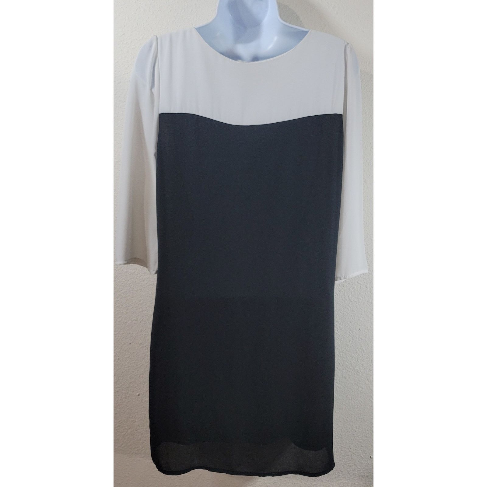 Other Alya Black White Keyhole Round Neck Shift Dress M Size M / US 6-8 / IT 42-44 - 2 Thumbnail