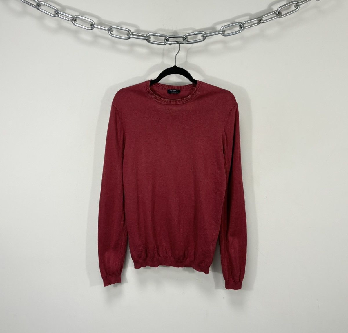 Suitsupply Suitsupply Men’s Cotton Cashmere Blend Red Knit Sweater Size US L / EU 52-54 / 3 - 1 Thumbnail