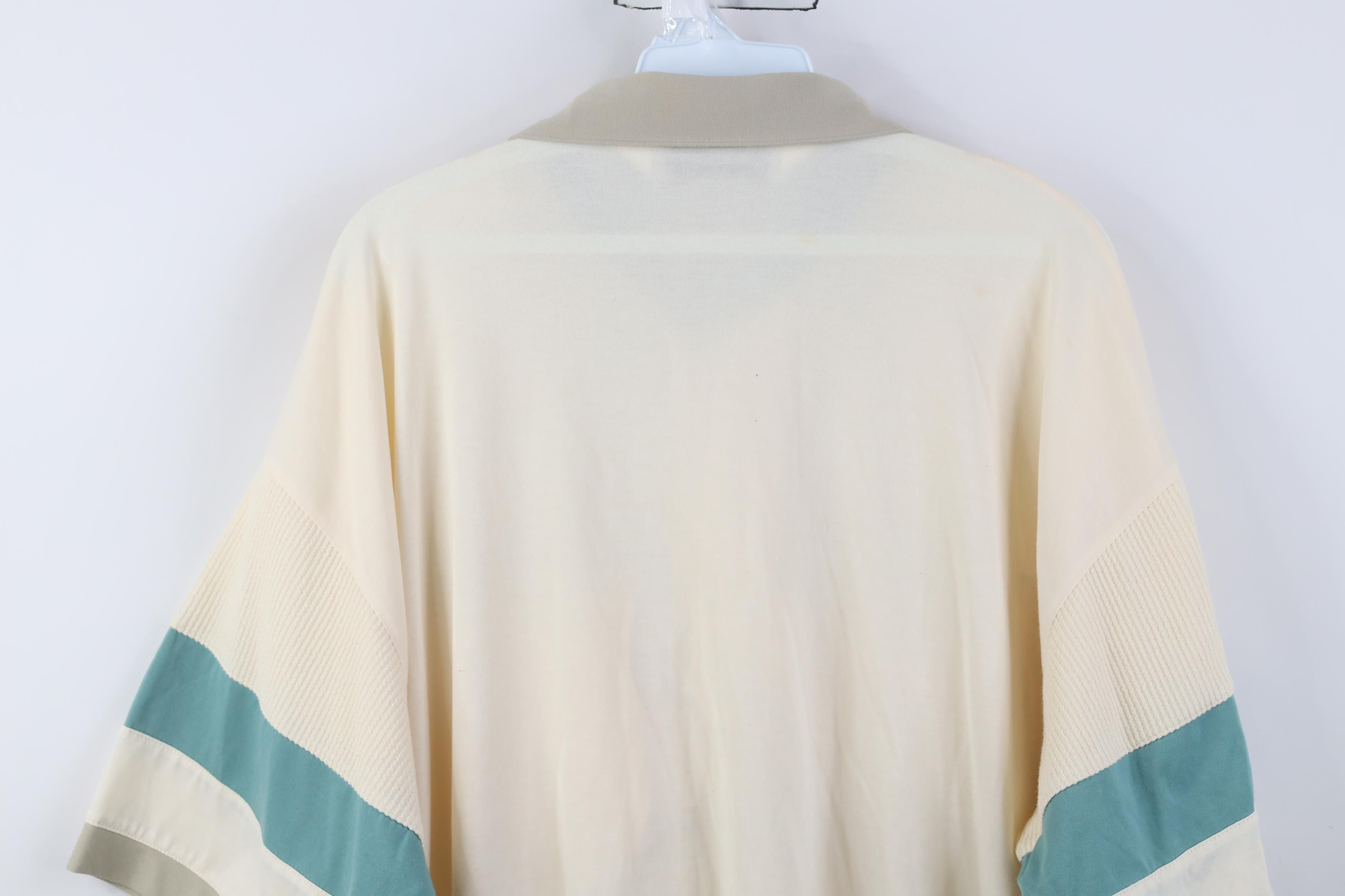 Vintage Vintage 90s Streetwear Block Ribbed Knit Pullover Polo Shirt Size US XL / EU 56 / 4 - 17 Thumbnail