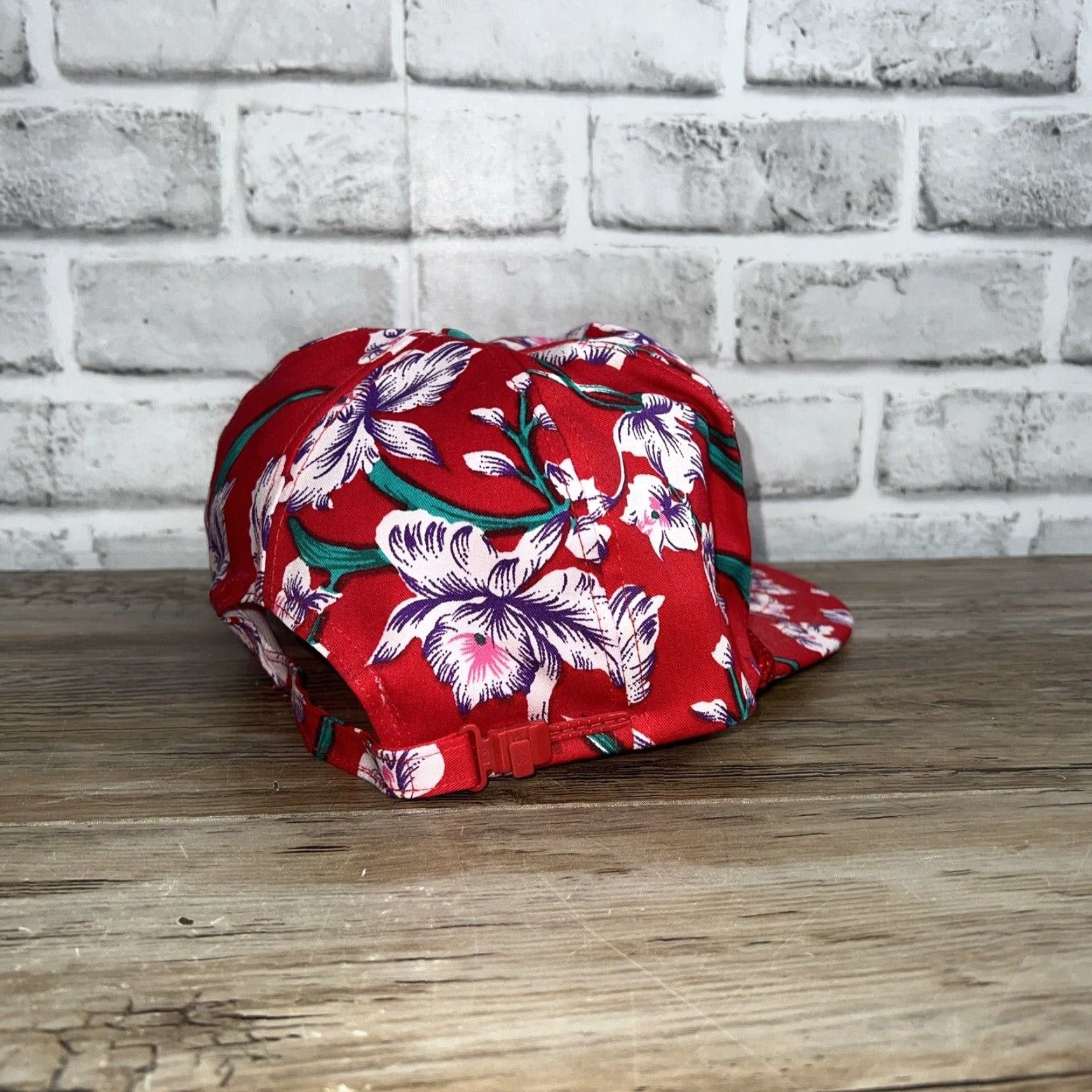 Vintage VTG Nissin Cap Baseball Hat Red Hawaiian Style Adjustable Men S Beach Pismo Beach Hawaii Theme Mens Cap Size ONE SIZE - 2 Thumbnail