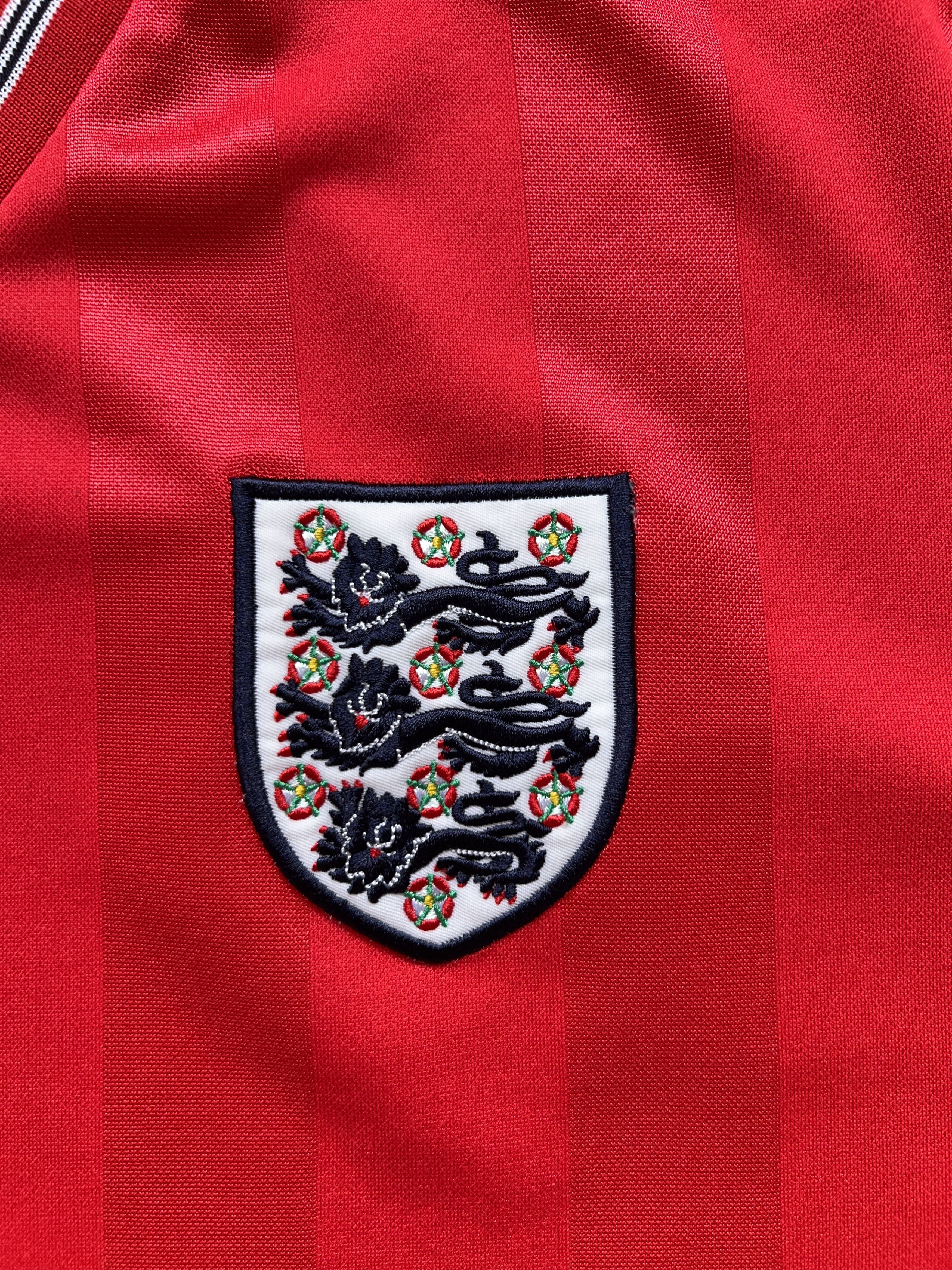 Vintage Score Draw England 1980s National Team Vintage Red T Shirt Size US L / EU 52-54 / 3 - 3 Thumbnail