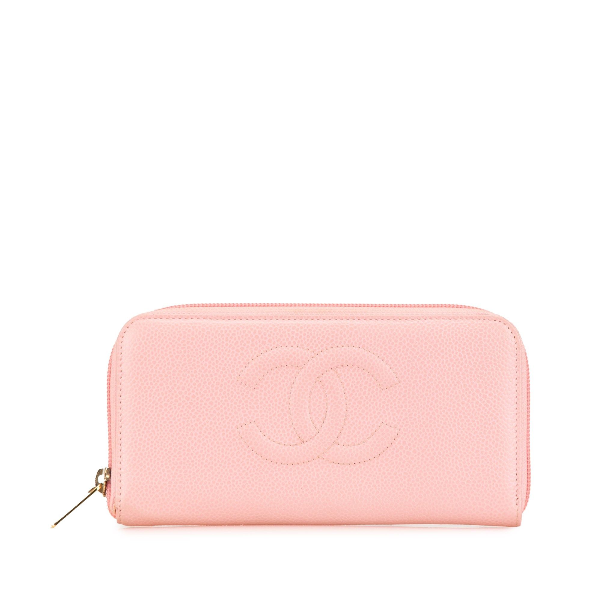 Chanel Chanel CC Caviar Continental Zip Wallet Pink Size ONE SIZE - 1 Thumbnail