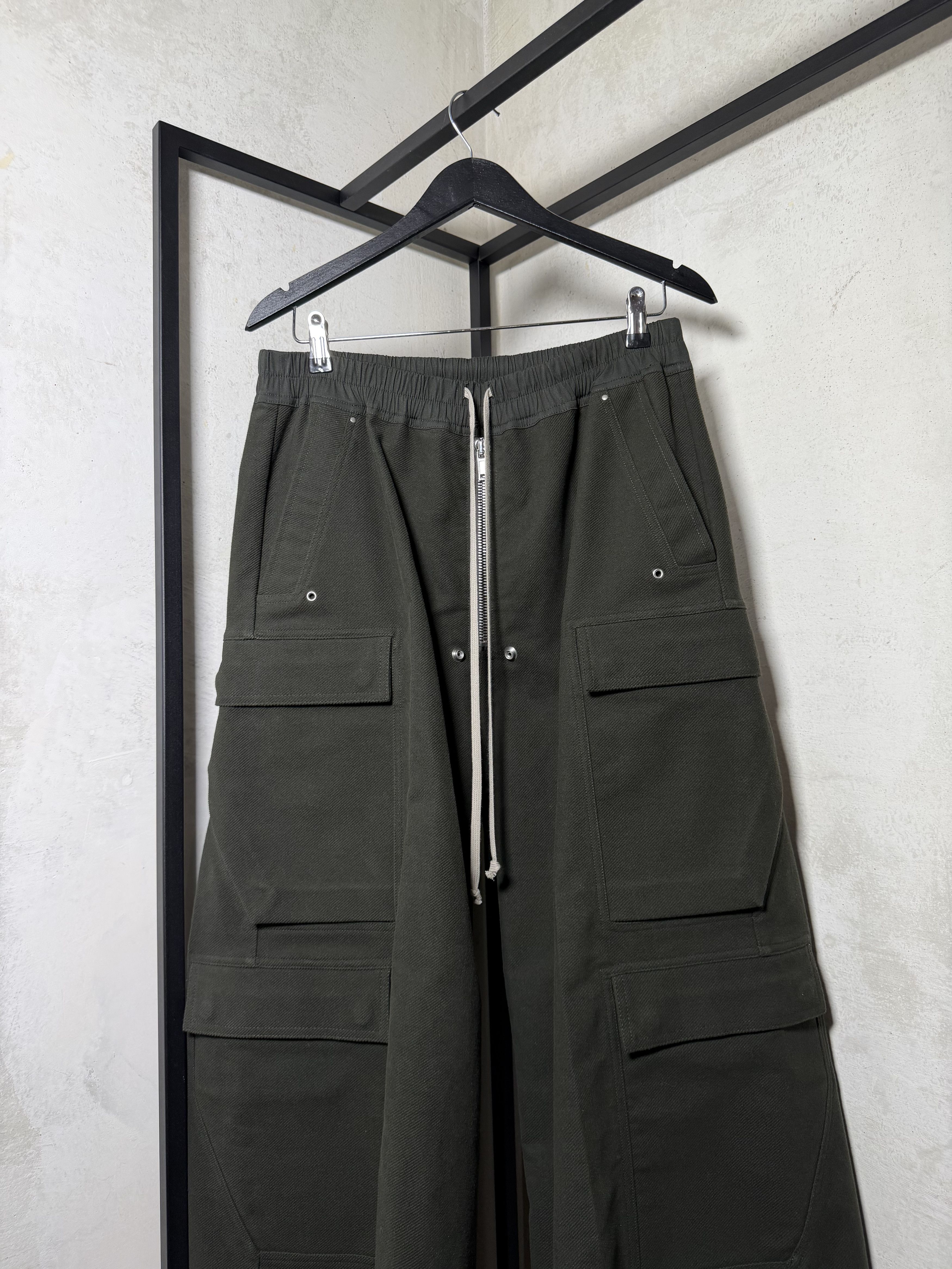 Rick Owens Rick Owens Cargobelas Woven Forest Green Pants Size US 36 / EU 52 - 3 Thumbnail