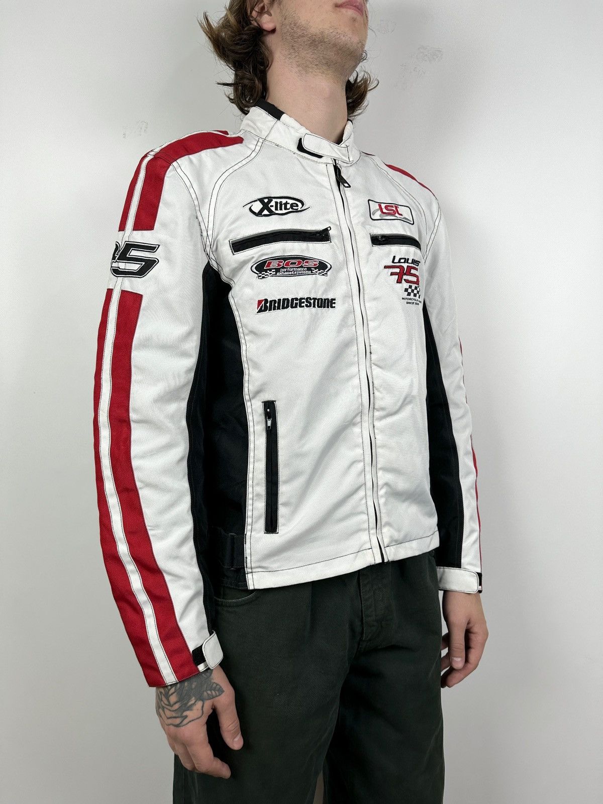 Vintage Vintage Bridgestone Louis 75 Motorcycle Racing Jacket Size US L / EU 52-54 / 3 - 1 Thumbnail