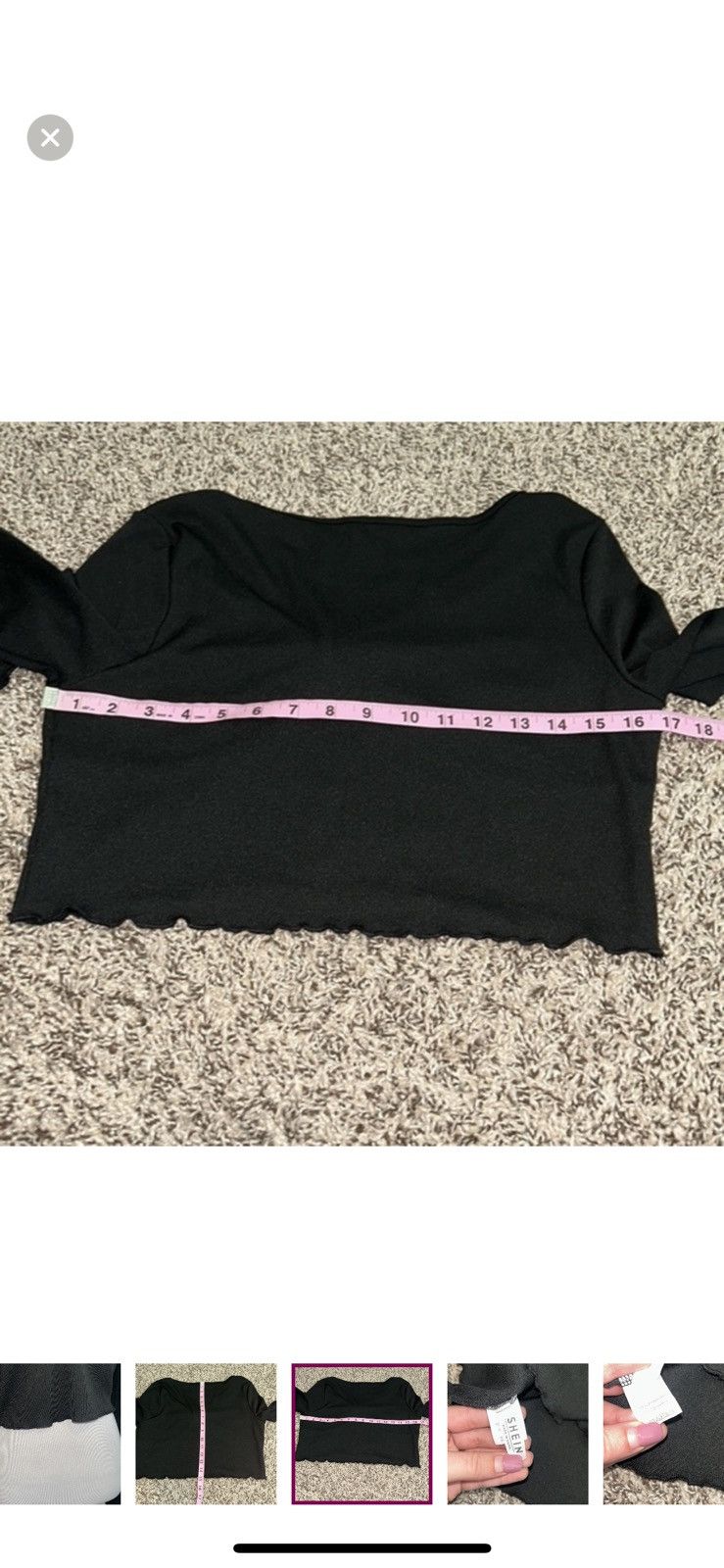 Shein Shein large tie front lettuce trim cropped top Size L / US 10 / IT 46 - 5 Thumbnail