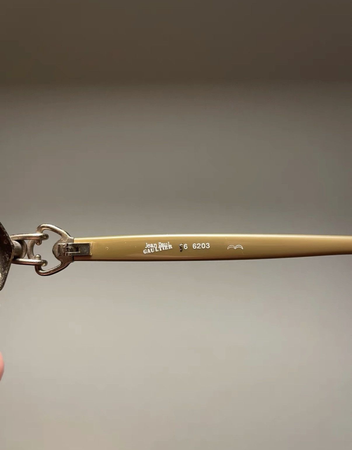 Jean Paul Gaultier JEAN PAUL GAULTIER Gold Tone Antique Sunglasses K24 Size ONE SIZE - 7 Thumbnail