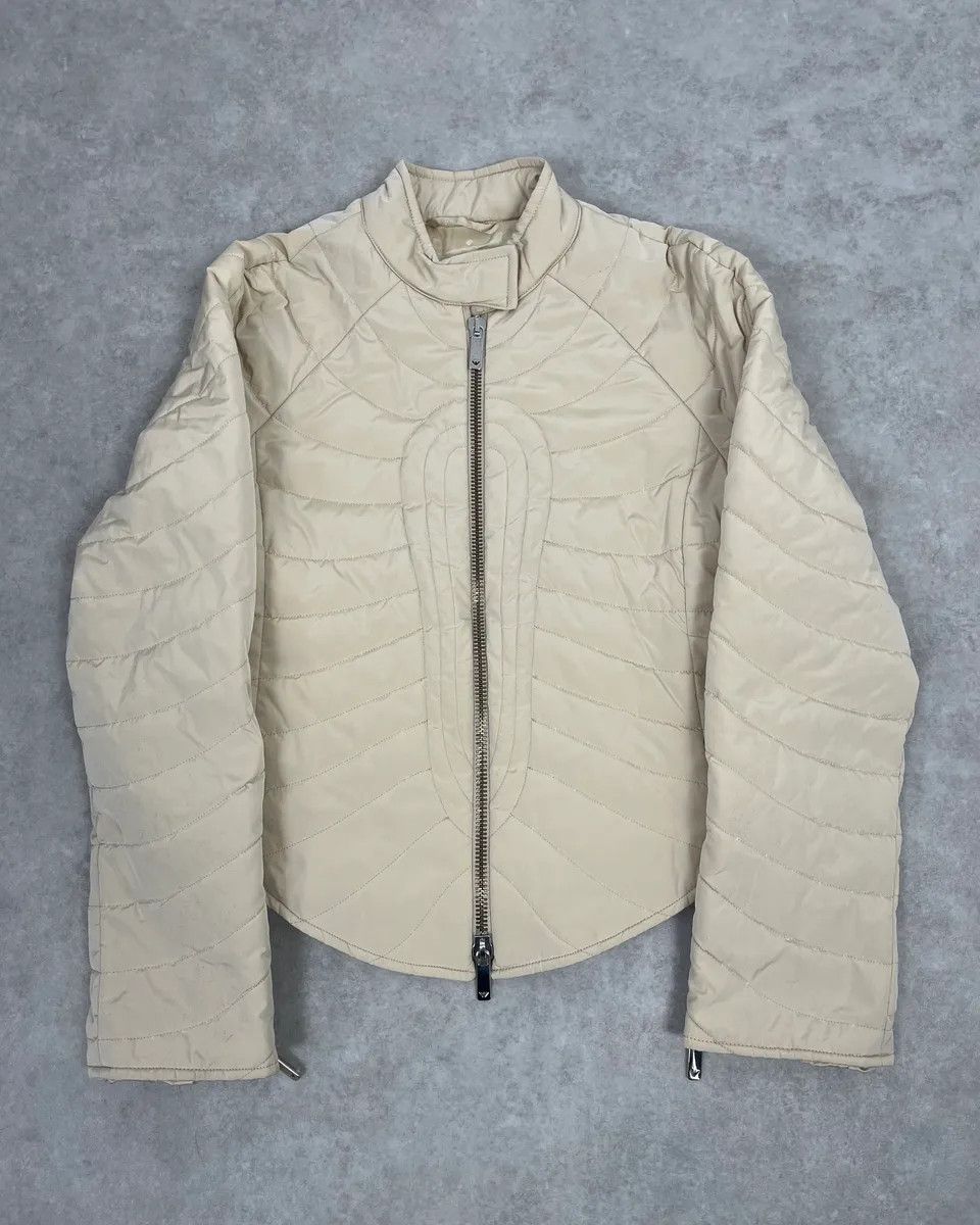 Emporio Armani AW2003 Emporio Armani Cream Cropped Contemporary Jacket Size XS / US 0-2 / IT 36-38 - 1 Thumbnail