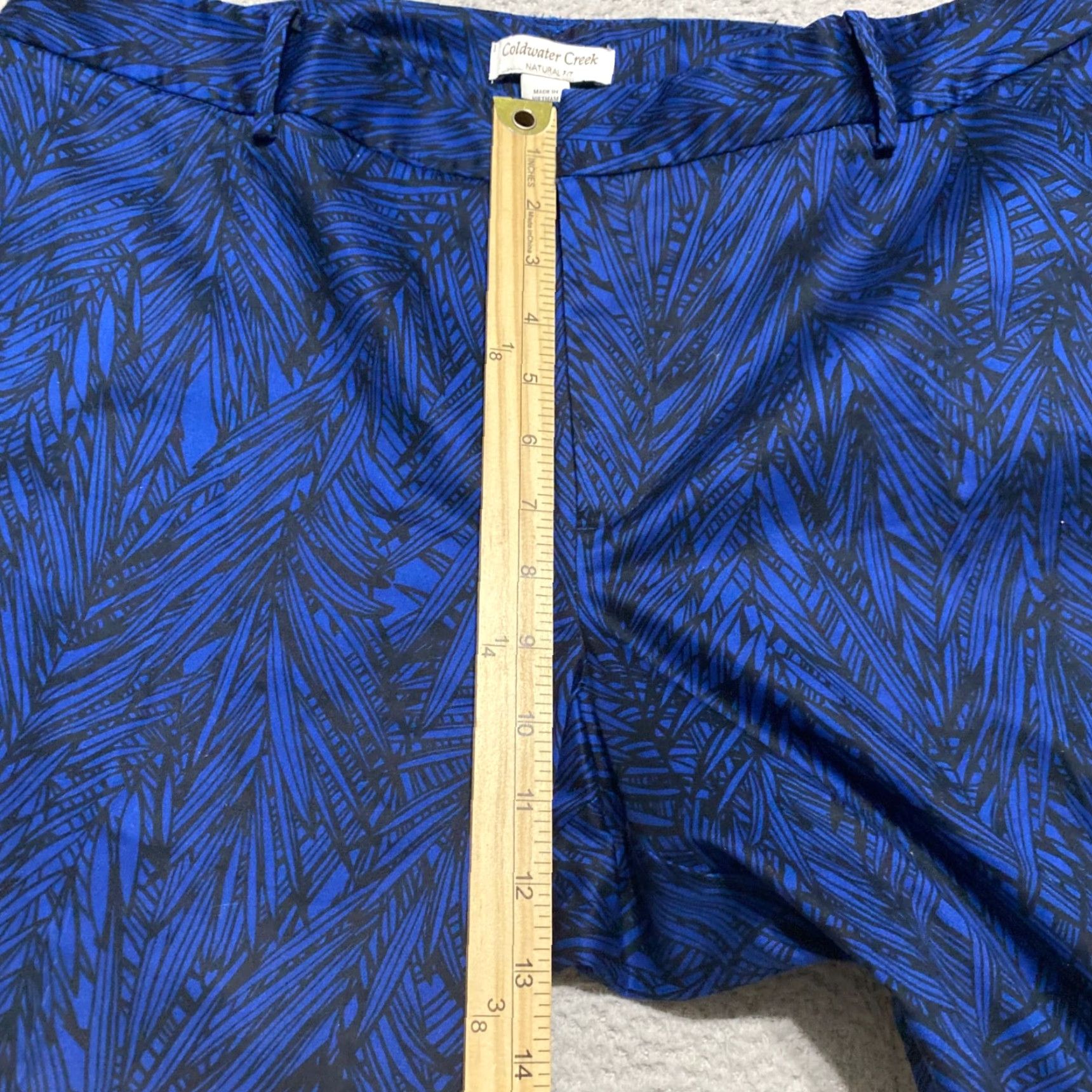 Coldwater Creek Coldwater Creek Womens 16 Pants Blue Floral Straight High Rise Business Casual Size 38" / US 16 / IT 52 - 7 Thumbnail