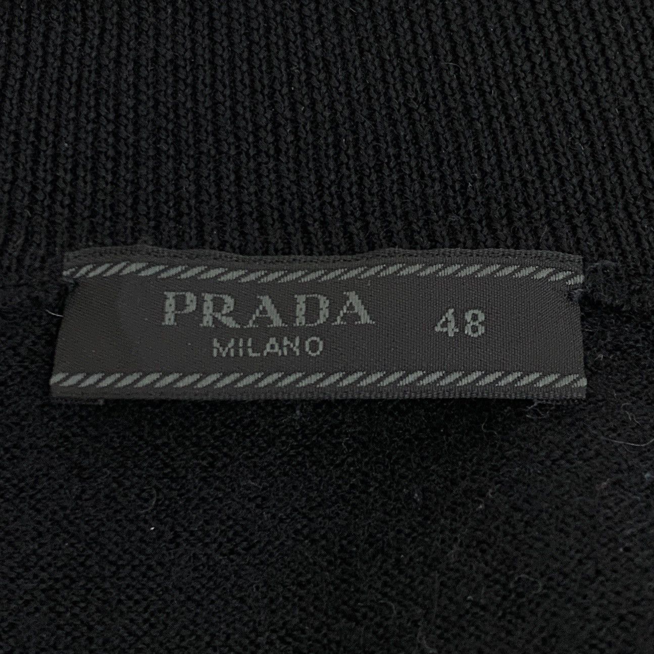 Balenciaga Prada Black Triangle Label Wool Stand Collar Zipper Jacket Size XL / US 12-14 / IT 48-50 - 5 Thumbnail