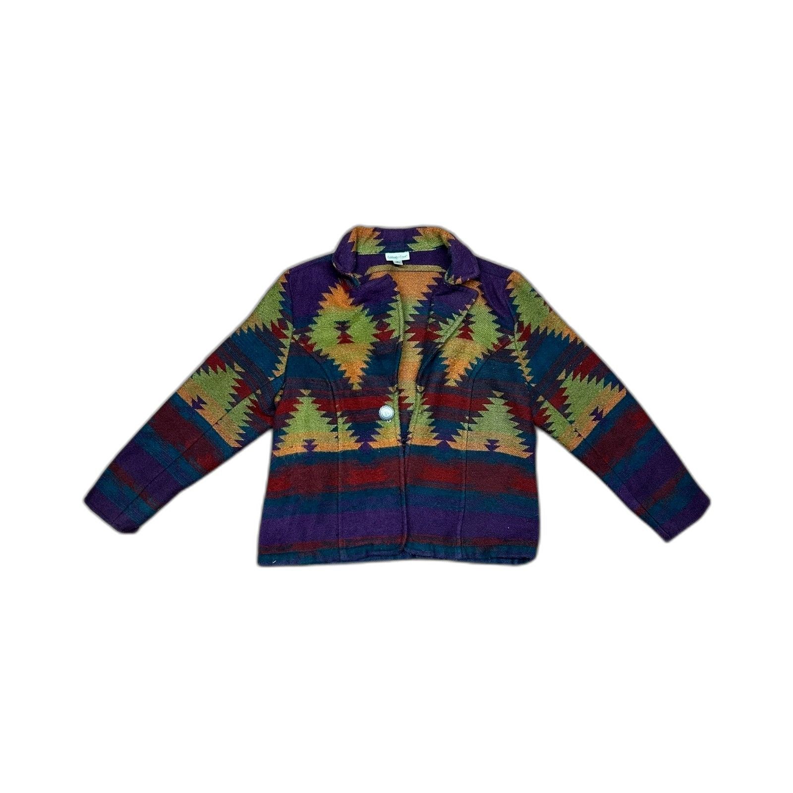 Coldwater Creek Vintage Coldwater Creek 1990's Rainbow Tribal Boho Western J Size US XL / EU 56 / 4 - 1 Thumbnail