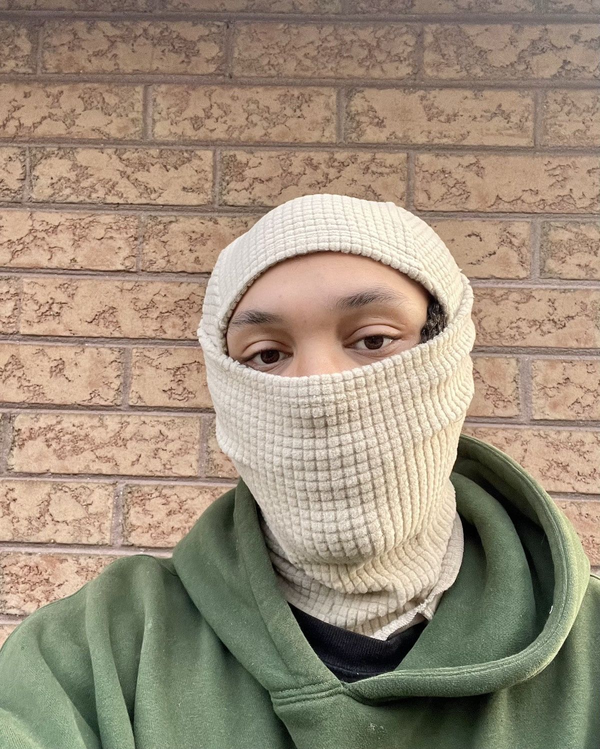 Vintage Dune Textured Sand Balaclava Ski Mask Size ONE SIZE - 2 Thumbnail