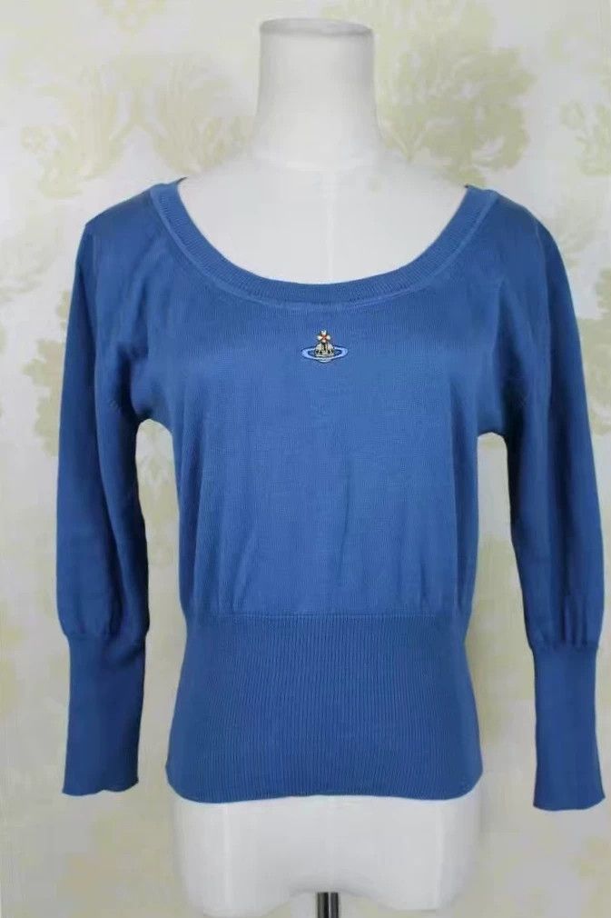 Vivienne Westwood Vivienne Westwood Saturn logo women's long-sleeved knit sw Size M / US 6-8 / IT 42-44 - 1 Thumbnail