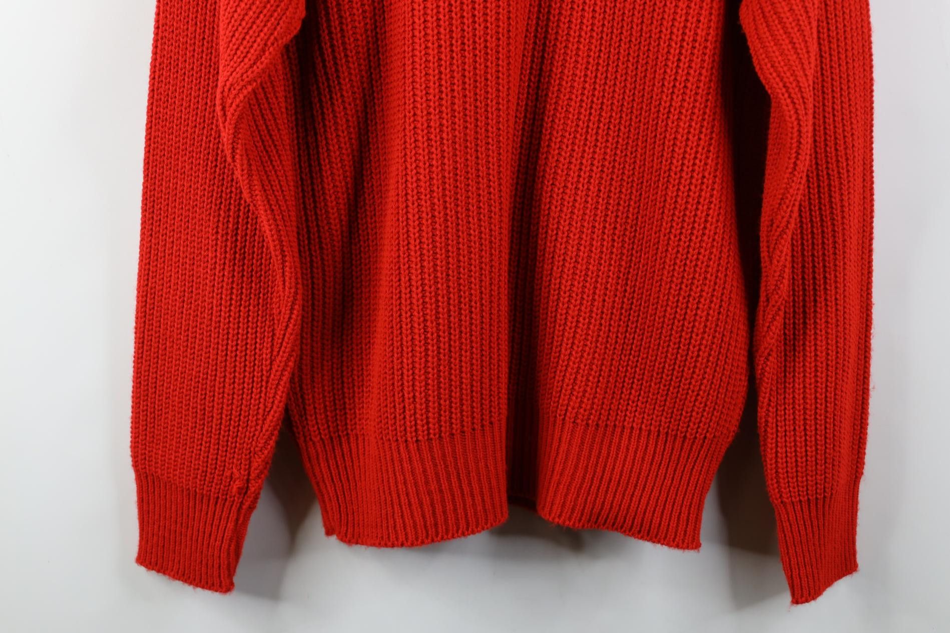 Vintage Vintage 70s 80s Streetwear Ribbed Knit Sweater Red USA Size US L / EU 52-54 / 3 - 11 Thumbnail
