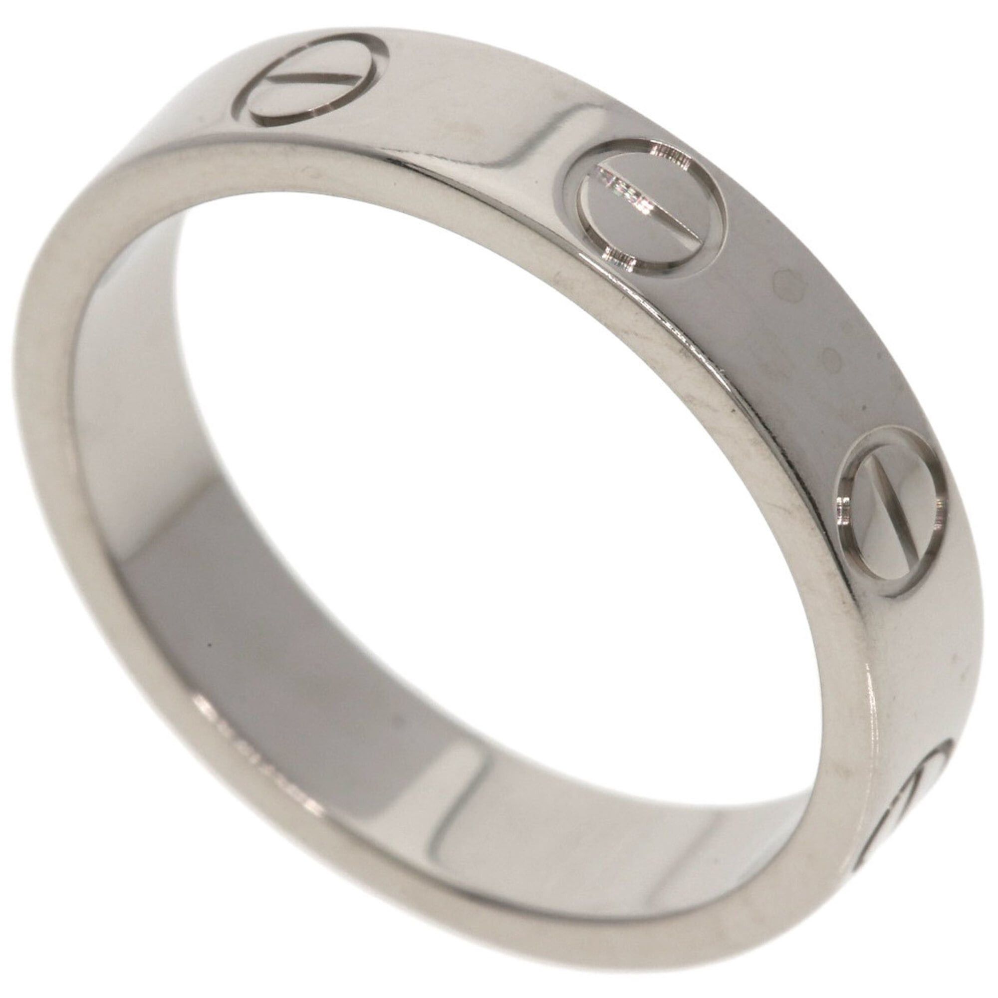 Cartier Cartier Mini Love Ring #48, 18K White Gold, Women's Ring, CARTIER Size ONE SIZE - 1 Thumbnail