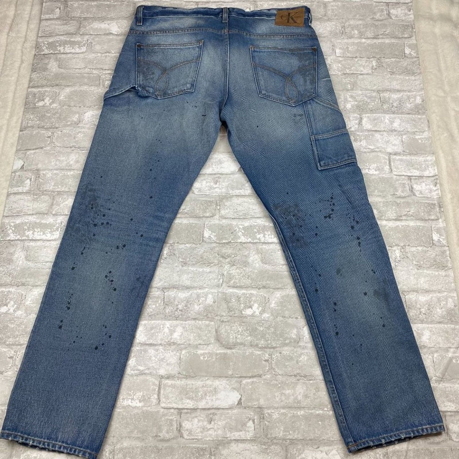 Calvin Klein Calvin Klein Slim Leg Garage Paint Jeans Men's 36x32 NWT Size US 36 / EU 52 - 5 Thumbnail