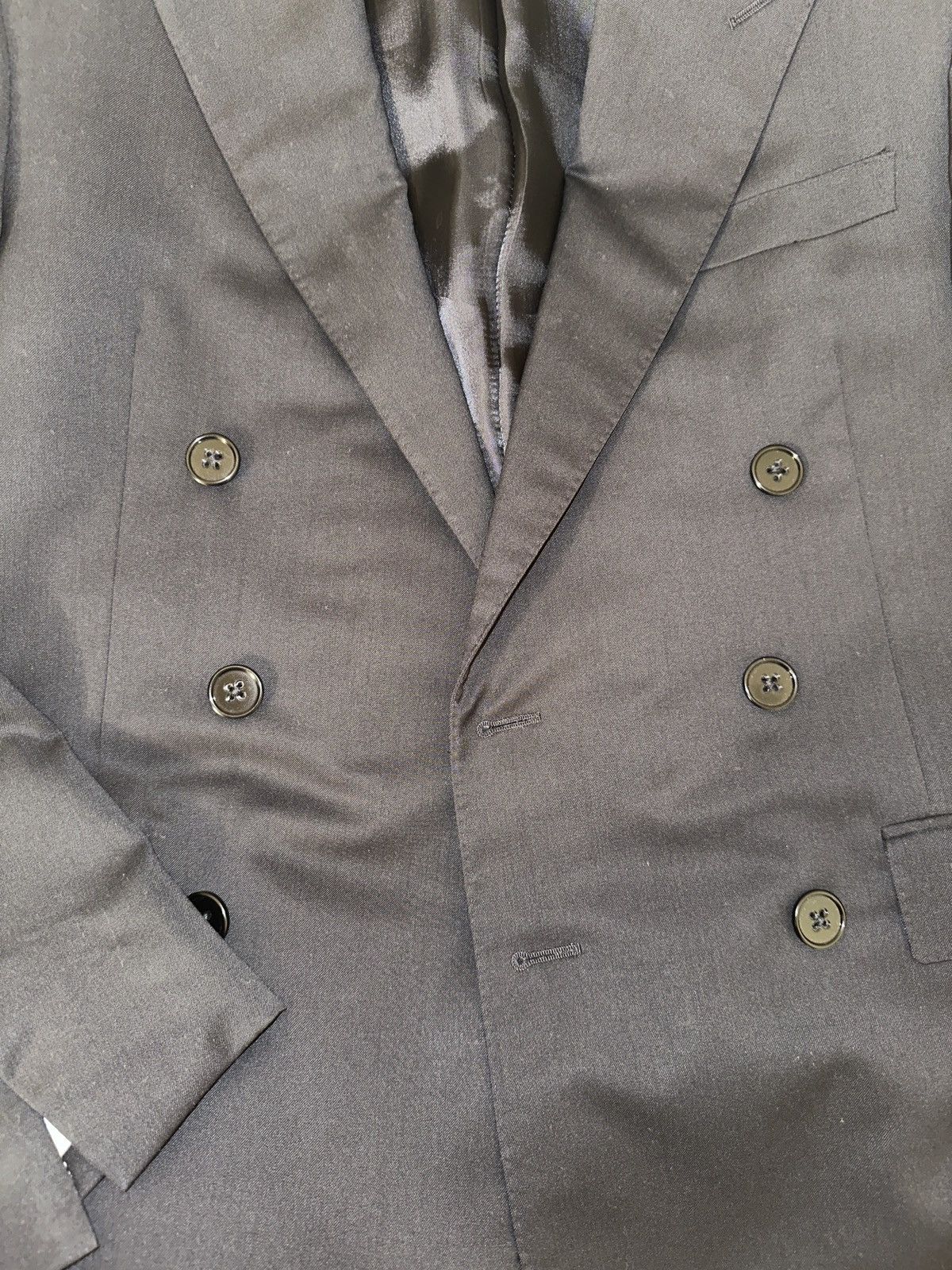 Ralph Lauren × Ralph Lauren Purple Label Ralph Lauren Double Breasted Blazer (Blk) Size 36S - 13 Thumbnail