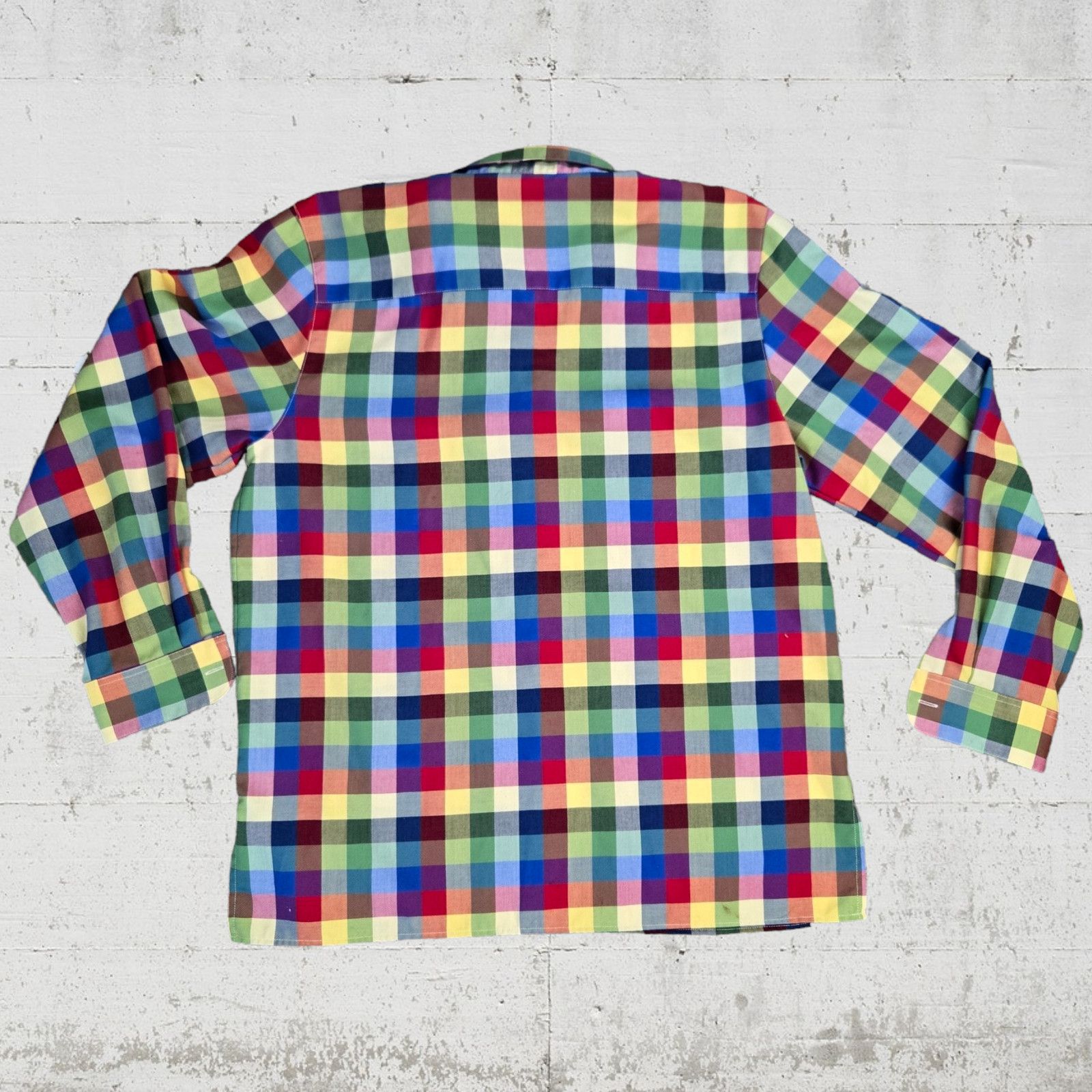 Vintage Vintage Rainbow Plaid Button Down Shirt Size 12 Size XL / US 12-14 / IT 48-50 - 6 Thumbnail