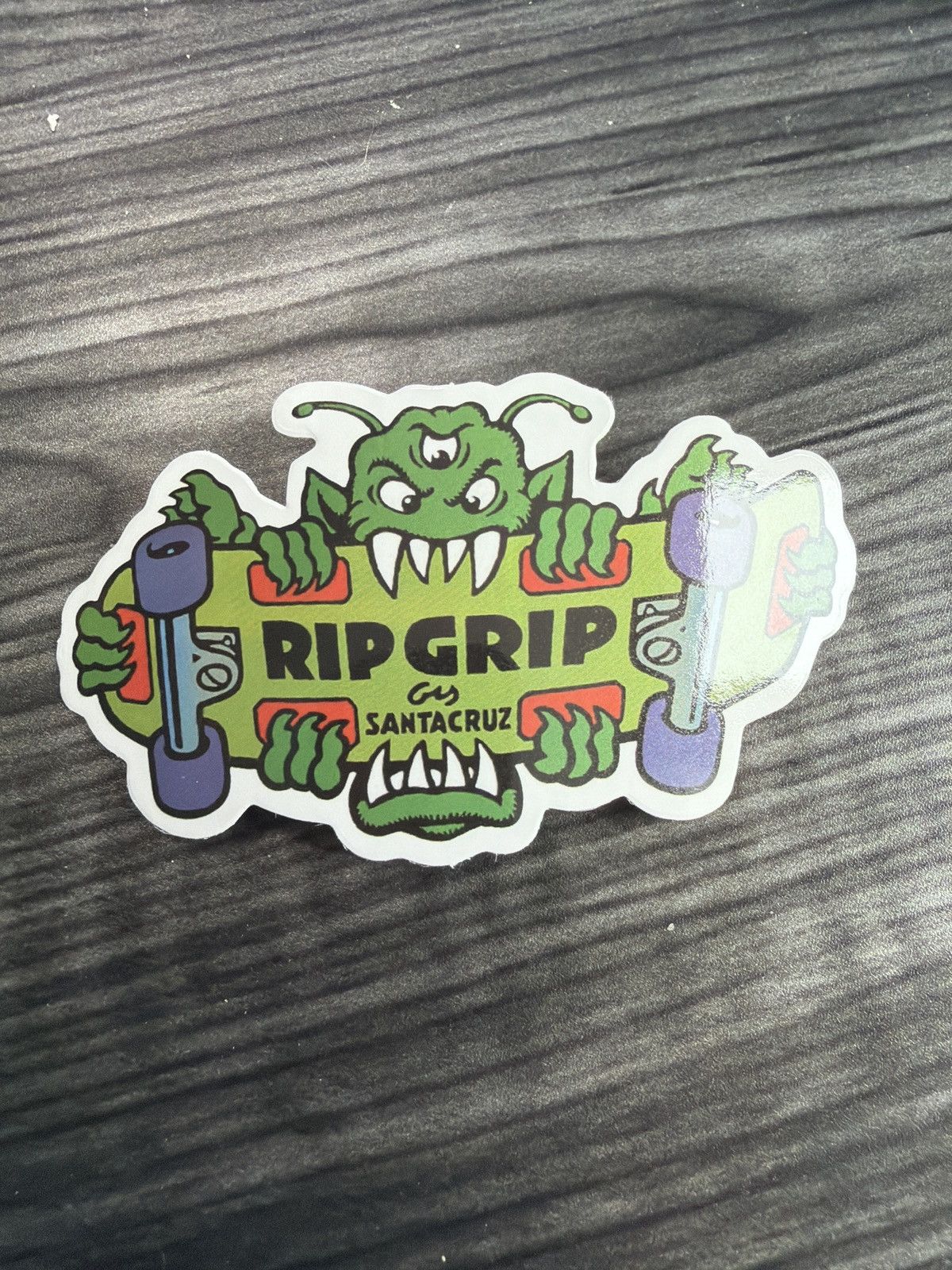 Santa Cruz Skateboards Santa Cruz Rip Grip Three-Eyed Monster Skateboard Sticker Size ONE SIZE - 1 Thumbnail