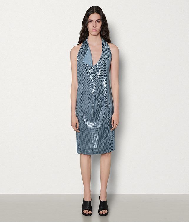 Bottega Veneta o1y0725 Mini Dress in Sky Blue Size XS / US 0-2 / IT 36-38 - 2 Thumbnail