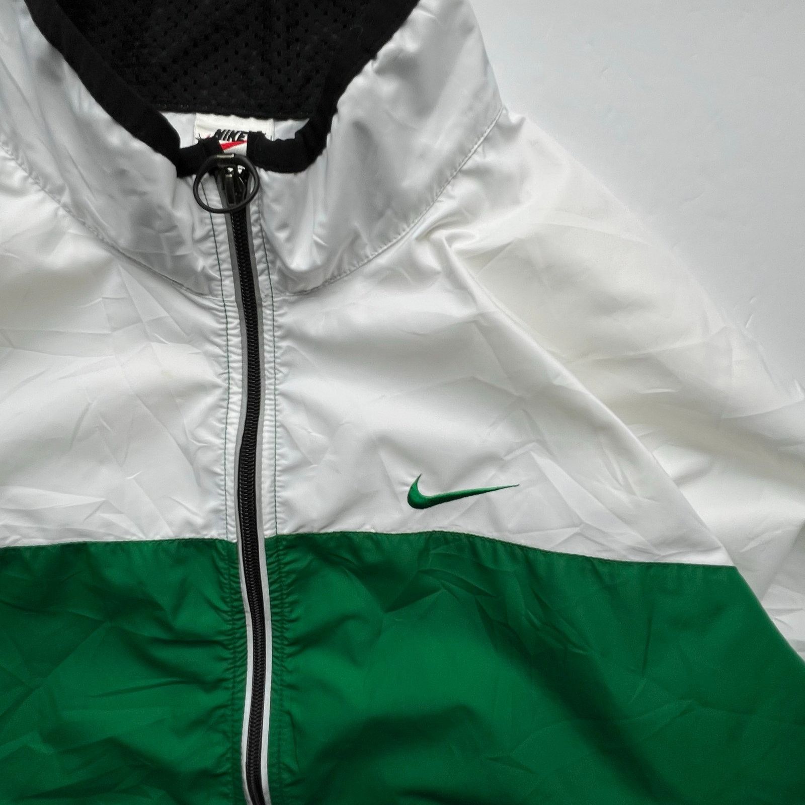 Nike × Vintage Vintage 90s Nike Windbreaker Zip Jacket Swoosh Oversized Size US XL / EU 56 / 4 - 3 Thumbnail