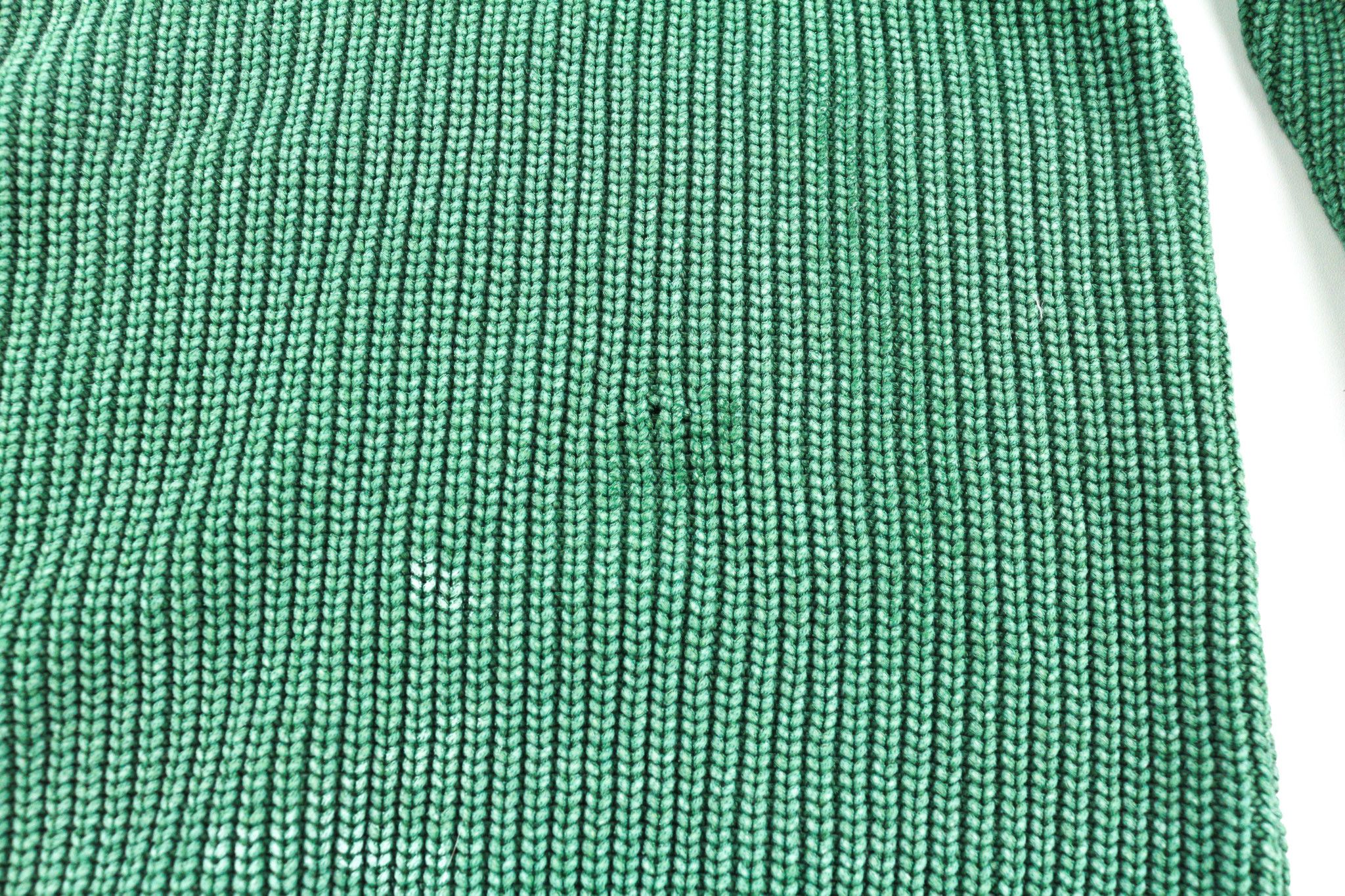 Diesel K-KENTUCKY ZIP L Washed Crew Knit Green Jumper 40133 Size US L / EU 52-54 / 3 - 12 Thumbnail