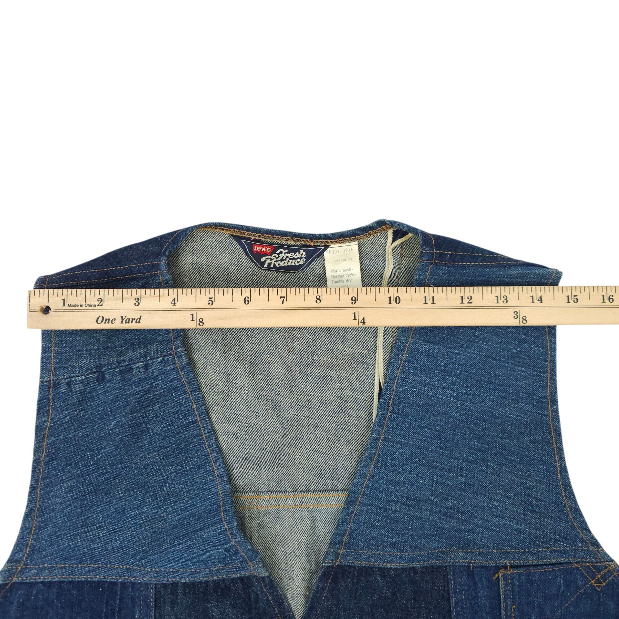Levi's Levis Fresh Produce Patchwork Denim Vest L Buckle Back Vtg Size L / US 10 / IT 46 - 4 Thumbnail