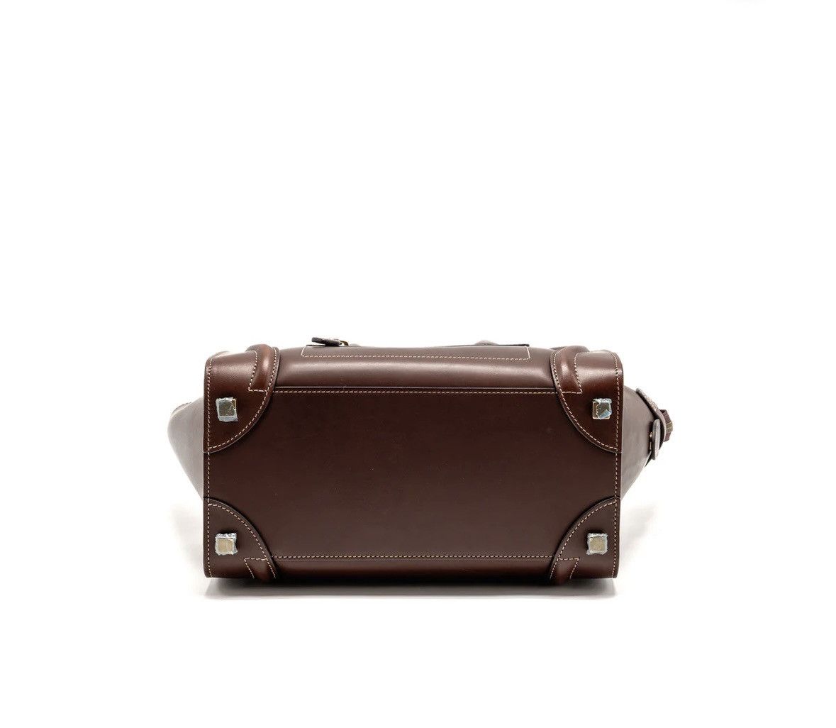 Celine CELINE MICRO LUGGAGE BAG CALFSKIN BURGUNDY GHW Size ONE SIZE - 4 Thumbnail