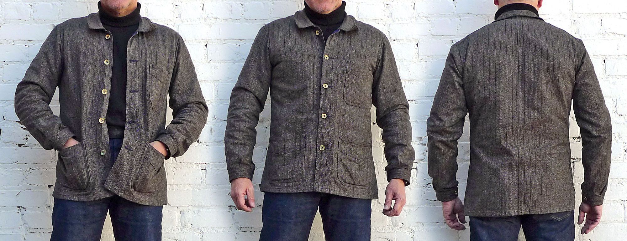 Mister Freedom × Sugar Cane Mister Freedom Covert Stripe Bellville Chore Jacket Size US M / EU 48-50 / 2 - 5 Thumbnail