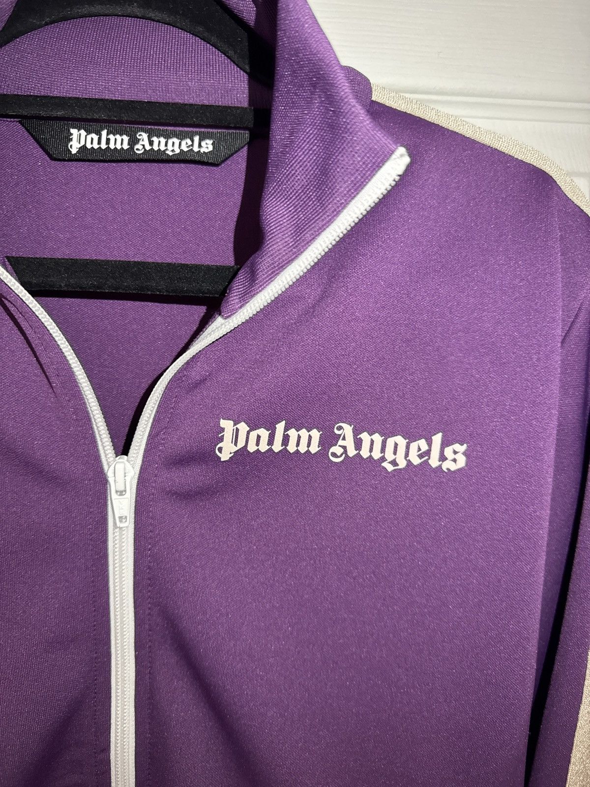 Palm Angels Palm Angels Track Jacket Burgundy Off White Size US M / EU 48-50 / 2 - 2 Thumbnail