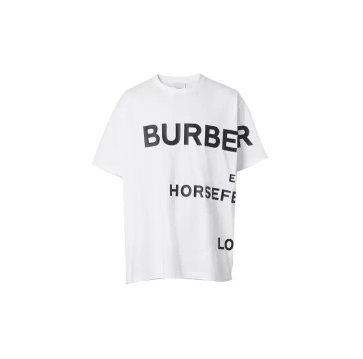 Burberry Burberry Horseferry Oversized White T-Shirt Size US XXL / EU 58 / 5 - 1 Thumbnail