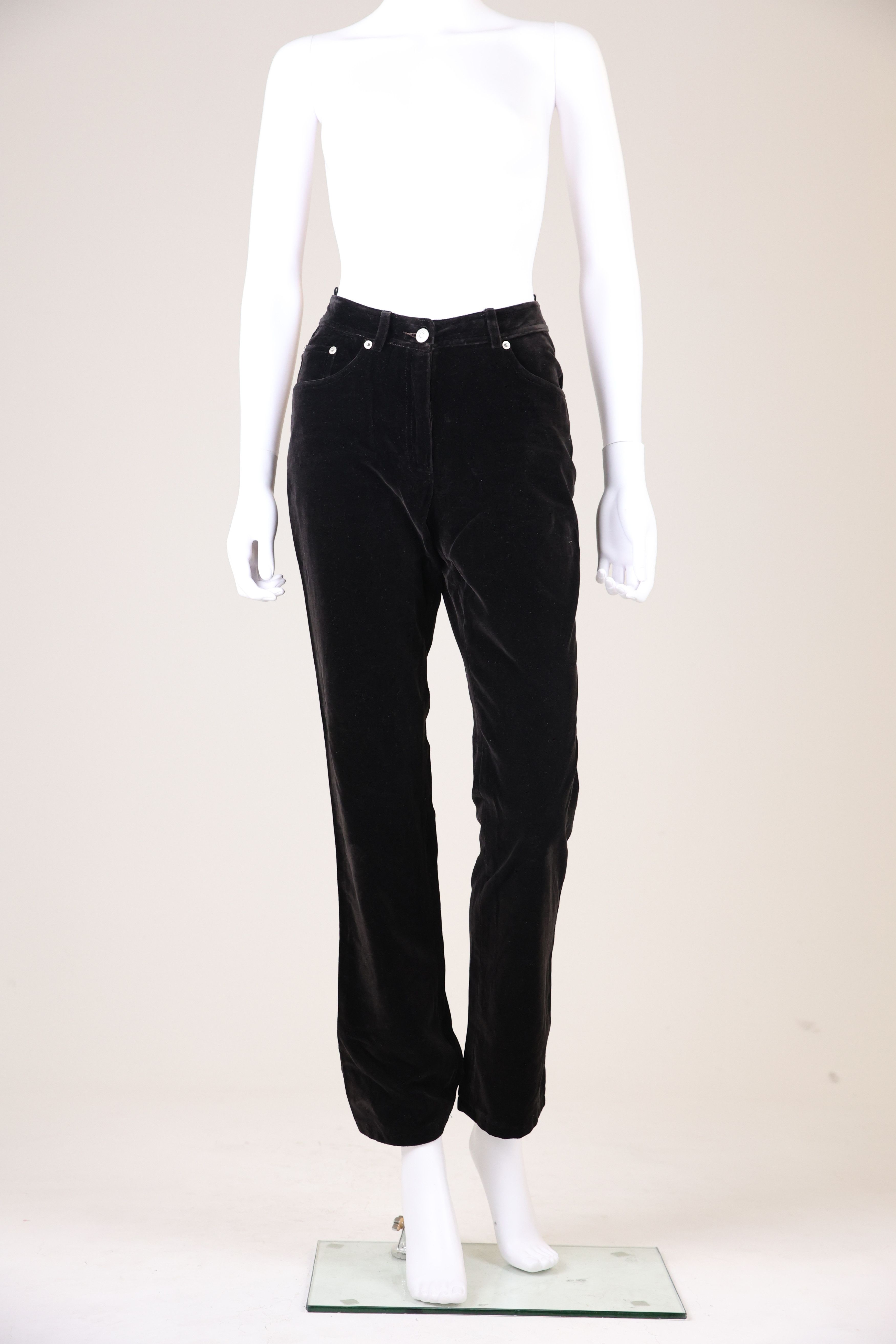 Gucci × Tom Ford F/W 1995 Bootcut Brown Velvet Pants Size 27" / US 4 / IT 40 - 4 Thumbnail