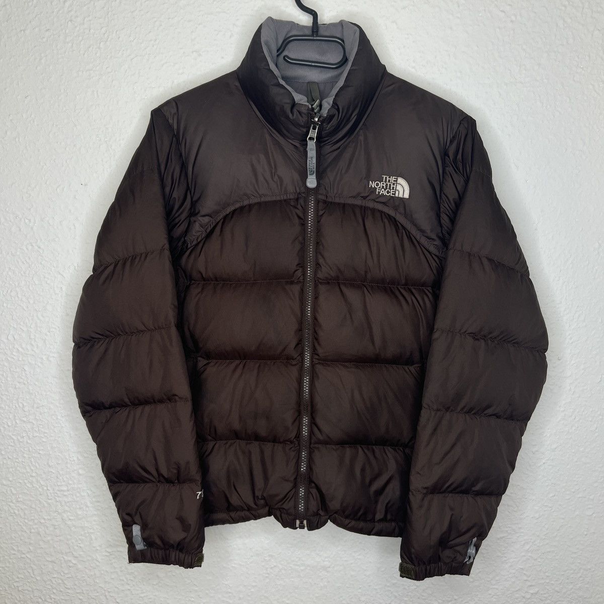 The North Face Nuptse 700 Down Jacket Brown Retro Y2K Drill