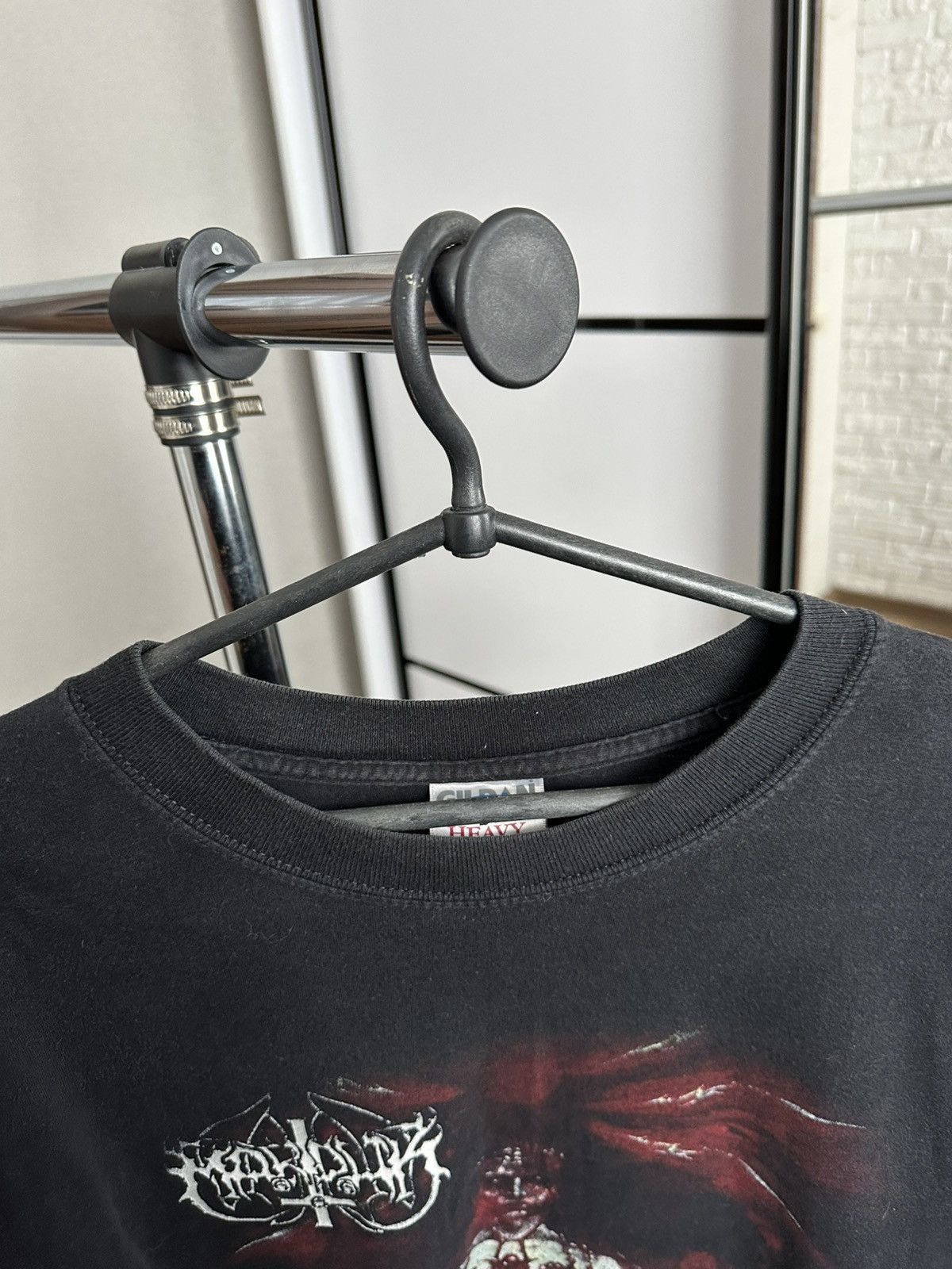 Band Tees 2002 Marduk Blackcrowned Long Sleeve T-Shirt Vintage Band Size US XL / EU 56 / 4 - 11 Thumbnail