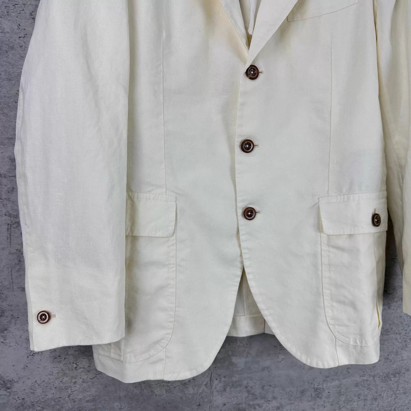 Other Sartoria Pirozzi Napoli Linen Blazer 48-50, Bespoke Size 48R - 4 Thumbnail