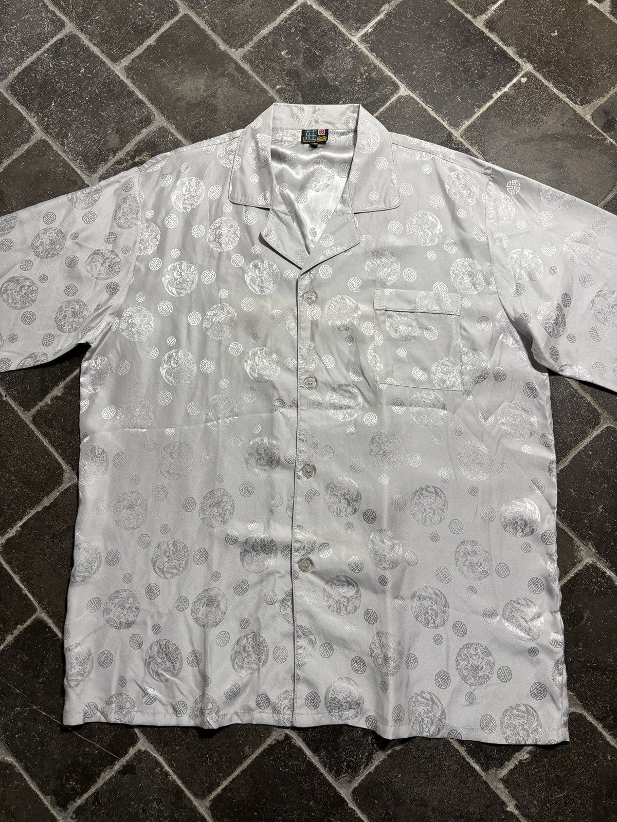 Vintage Vintage Silk Pajamas Two Piece Suit Matching Shirt Pants 90s Size US 38 / EU 54 - 5 Thumbnail