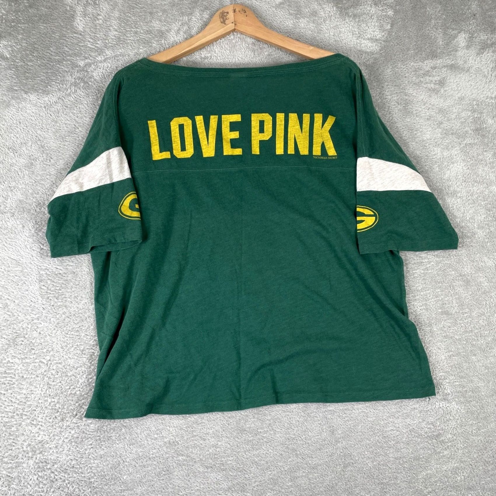 Vintage PINK Victoria's Secret NFL Shirt Womens L Green Packers MVP Tee Baggy Y2K Size L / US 10 / IT 46 - 2 Thumbnail
