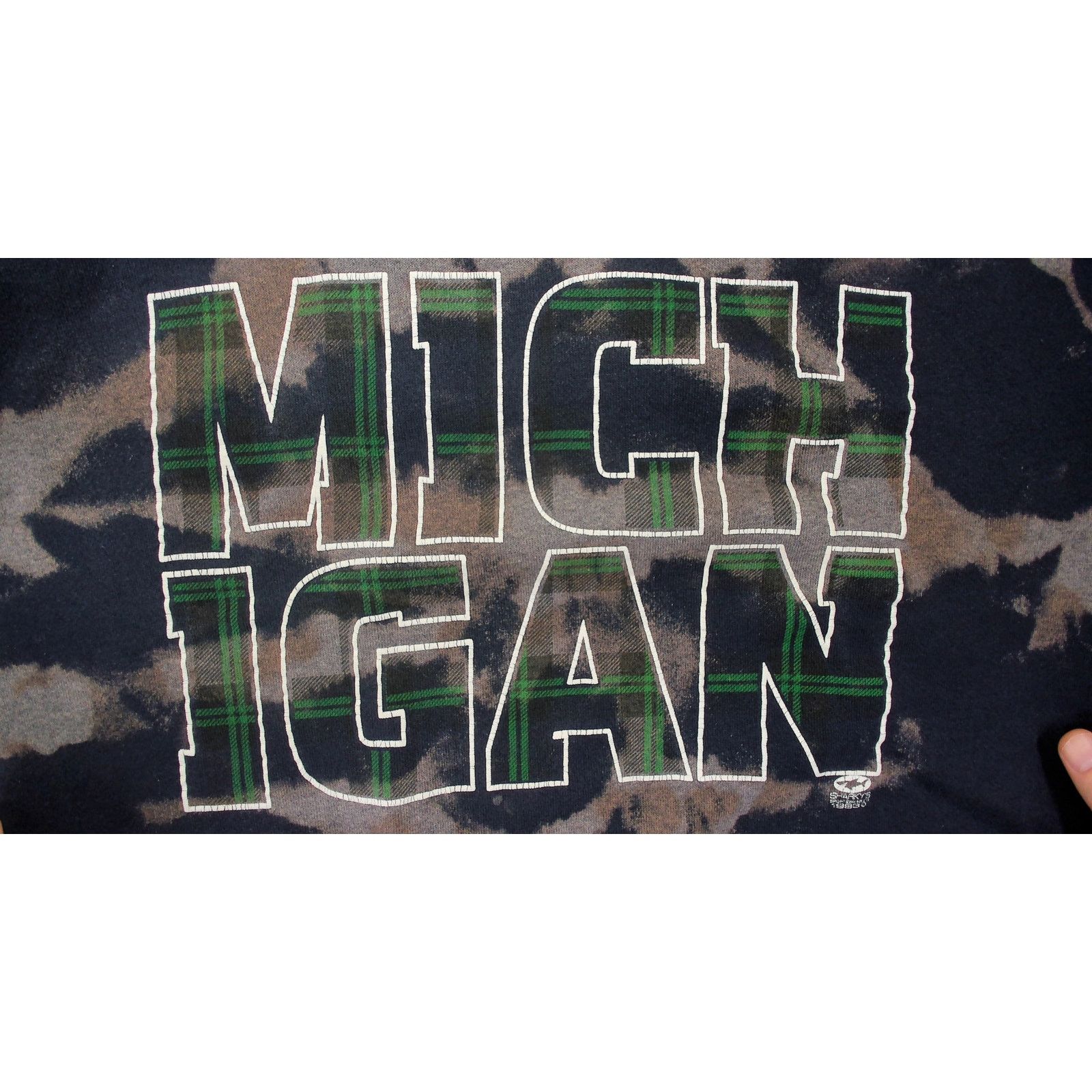 Tultex VTG Streetwear 1993 Custom Bleach Dye Michigan Crewneck Size US L / EU 52-54 / 3 - 9 Thumbnail